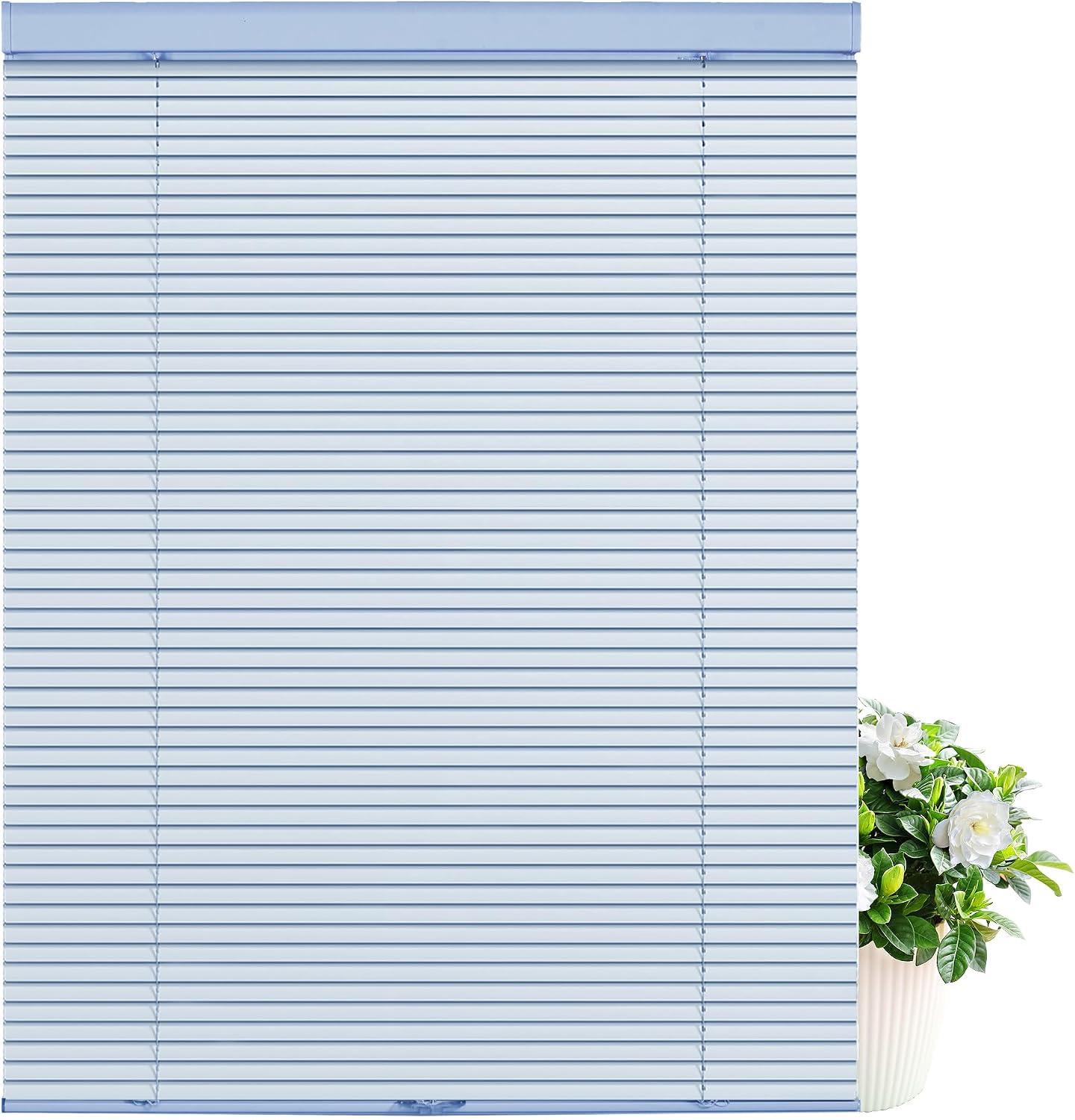 Custom Cordless Aluminum Mini Blinds - Room Darkening Horizontal Window Shades