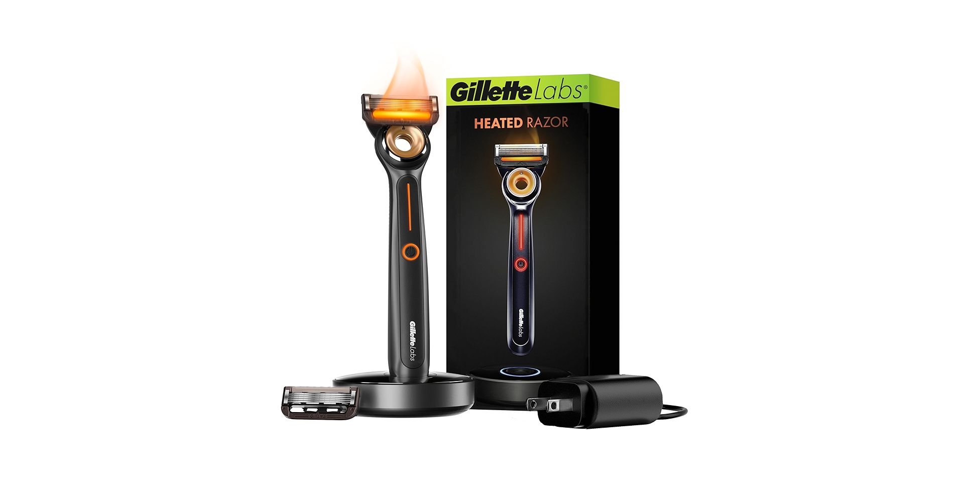 Gillette Labs HEATED RAZOR 髭剃り Amazon.com: Gillette Heated Razor for Men, Starter Shave Kit