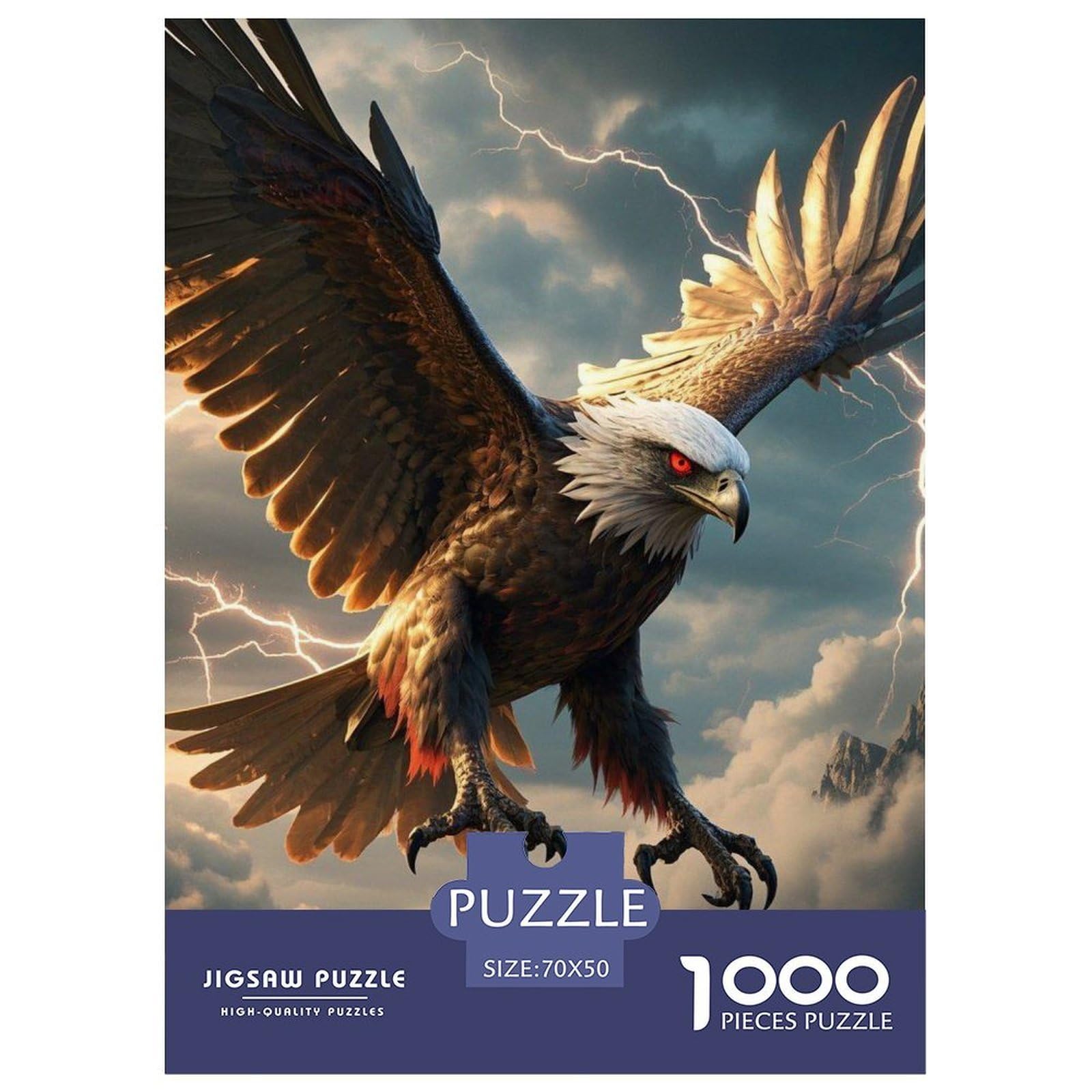 Eagle 1000 Puzzles Adults Puzzle Adults Puzzle Gifts Birthday Animal Home Decoration Challenging & Brainteasing 70x50cm/1000pcs — image 1