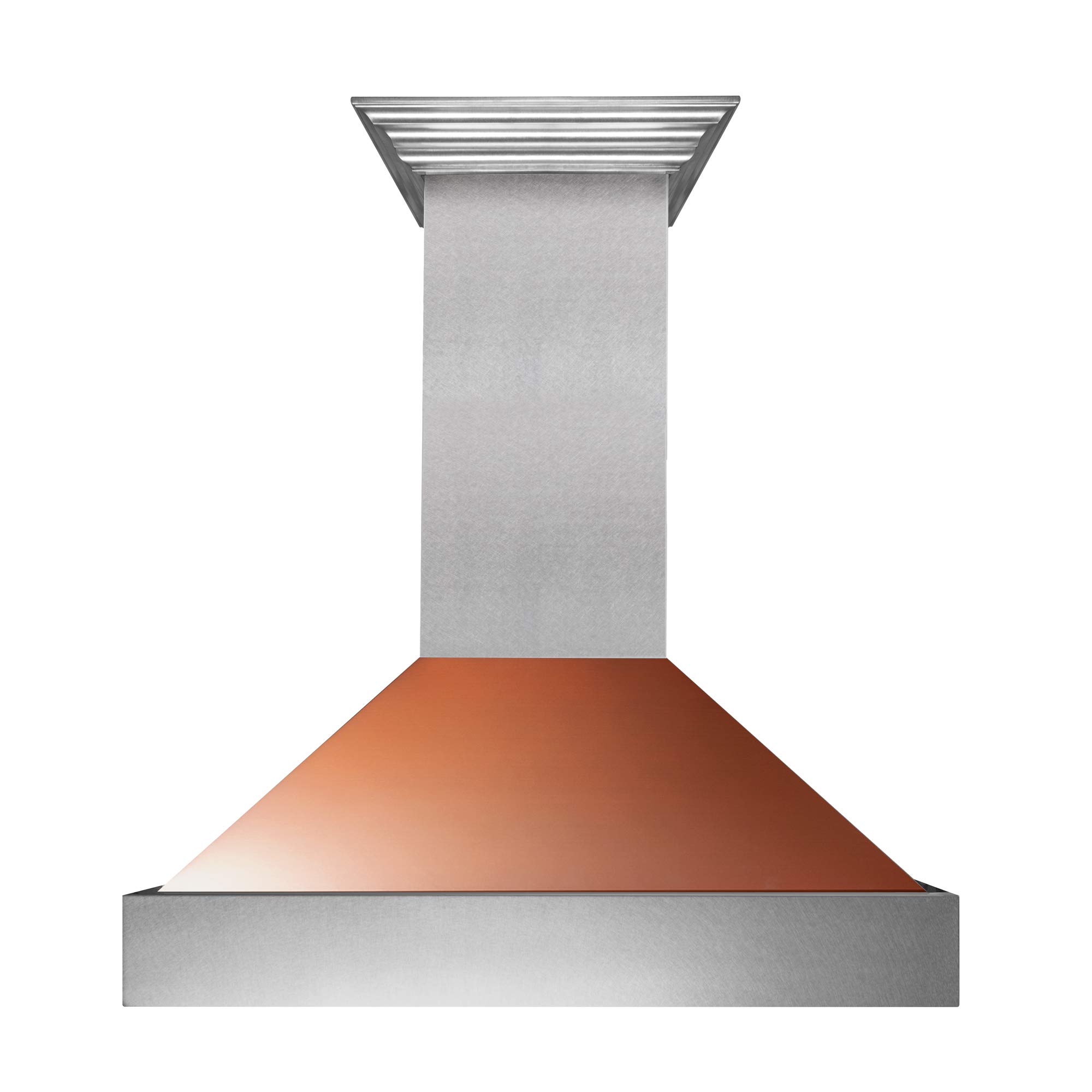 30" Ducted DuraSnow Stainless Steel Range Hood with Copper Shell (8654C-30)