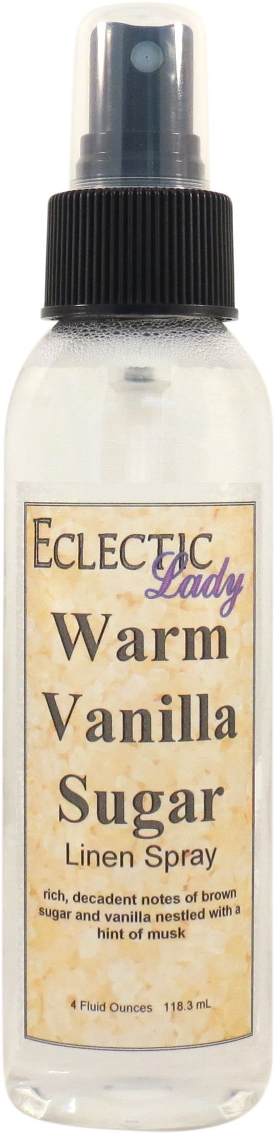 Warm Vanilla Sugar Linen Spray – Fabric Mist for Pillows, Sheets & Linens, Home Fragrance Spray (8 oz)