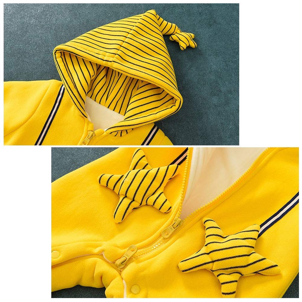Combinaison bébé épaissie, Combi-Short Chaud d'hiver pour Hommes et Femmes, adapté pour 0 à 14 Mois