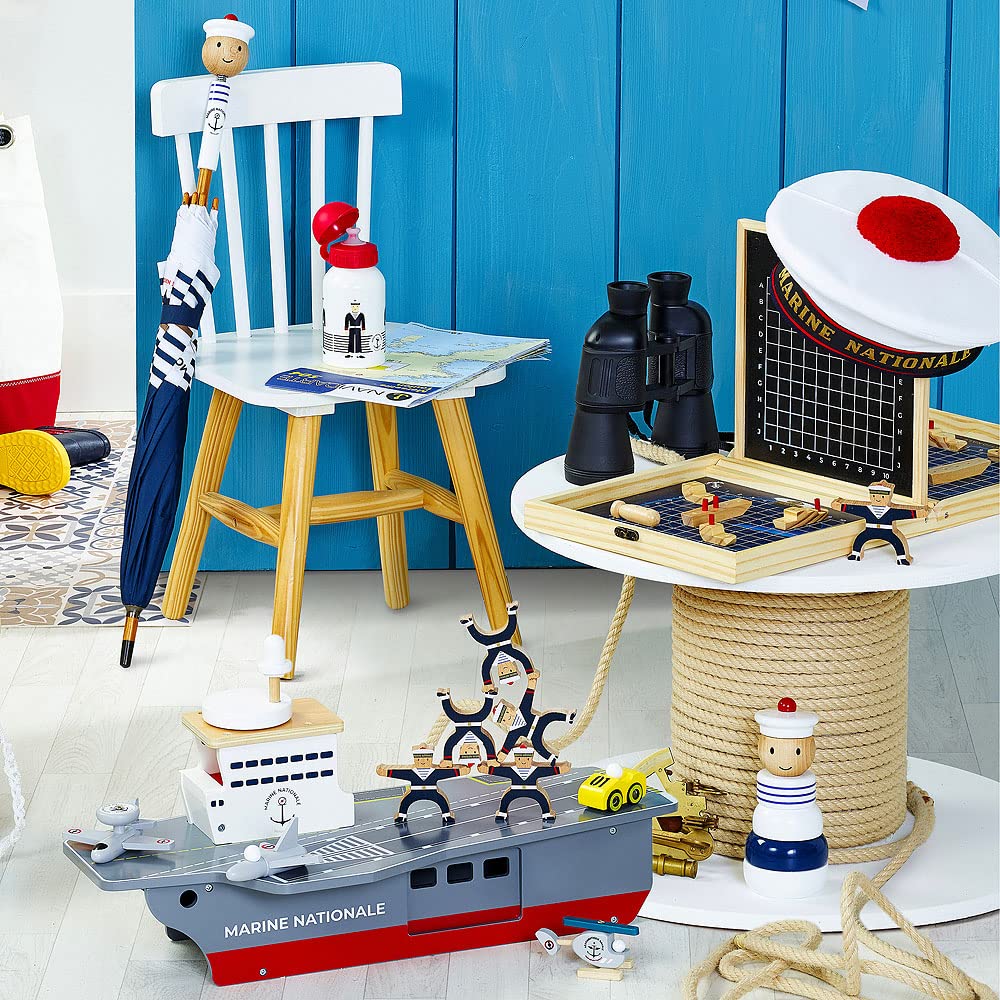 Porte-Avions Marine Nationale et Accessoires en Bois Enfant Dès 3 Ans