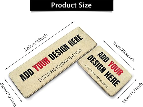 Miniatura 2 de Juego de 2 tapetes de cocina personalizados, antifatiga, para pasillo, antideslizantes, lavables