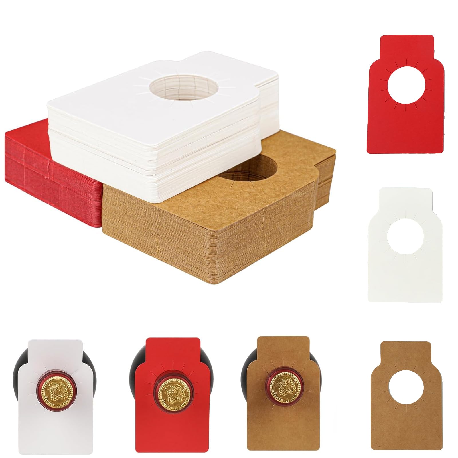 ANBOO 150PCS Reusable Wine Bottle Labels – Waterproof Hanging Neck Tags