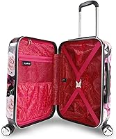 Vista 5 de Bebe Marie 21 Hardside Spinner Equipaje Estampado negro floral BE-PC-7121-BKFP