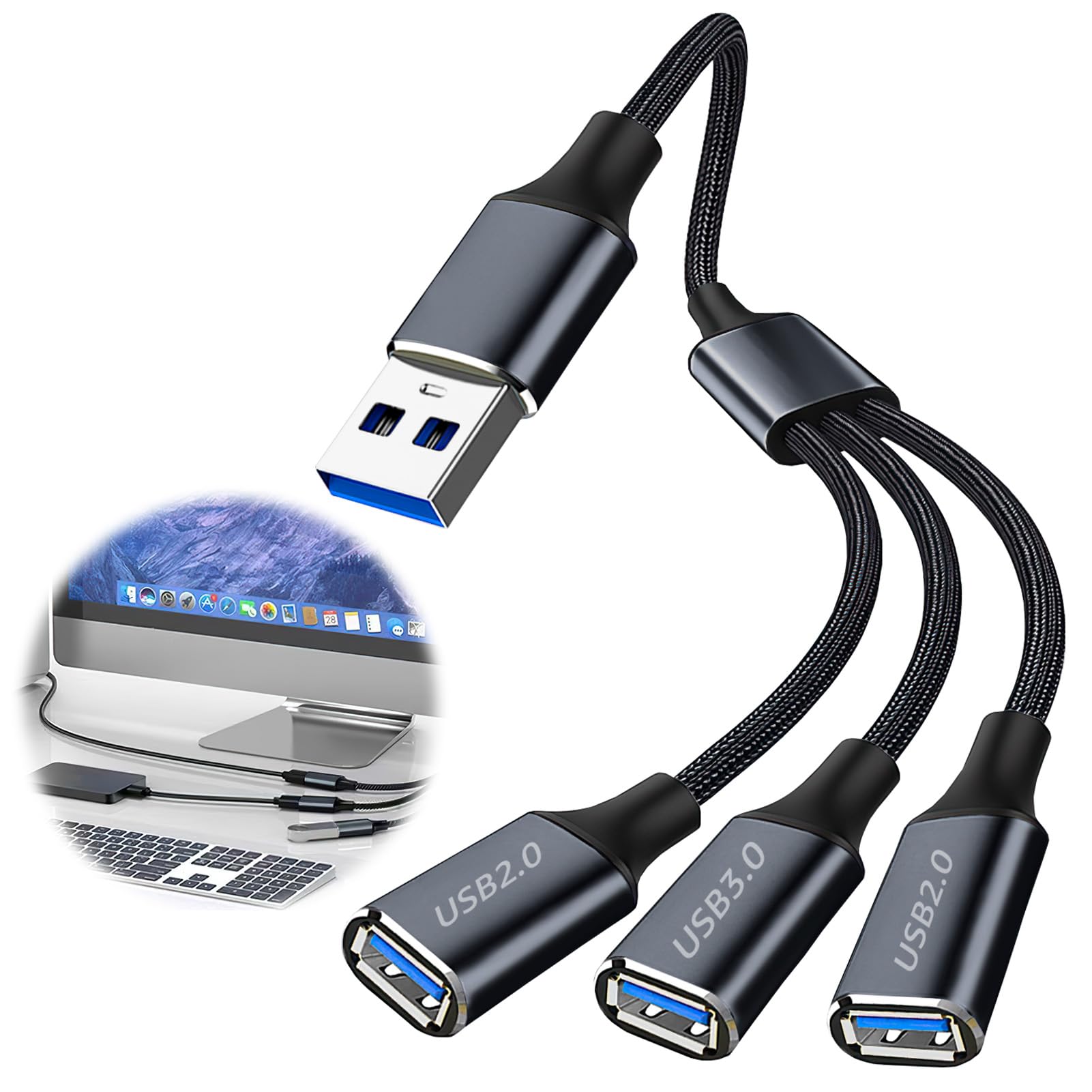 USB Hub 3.0 MOGOOD USB Hub voor Laptop USB Splitter USB Port Splitter USB Port Expander USB Multiport Adapter Laptop, Xbox, Flash Drive, HDD, Console, Printer, Camera, Keyborad, Muis USB Hub 3.0 MOGOOD USB Hub voor Laptop USB Splitter USB Port Splitter USB Port Expander USB Multiport Adapter Laptop, Xbox, Flash Drive, HDD, Console, Printer, Camera, Keyborad, Muis