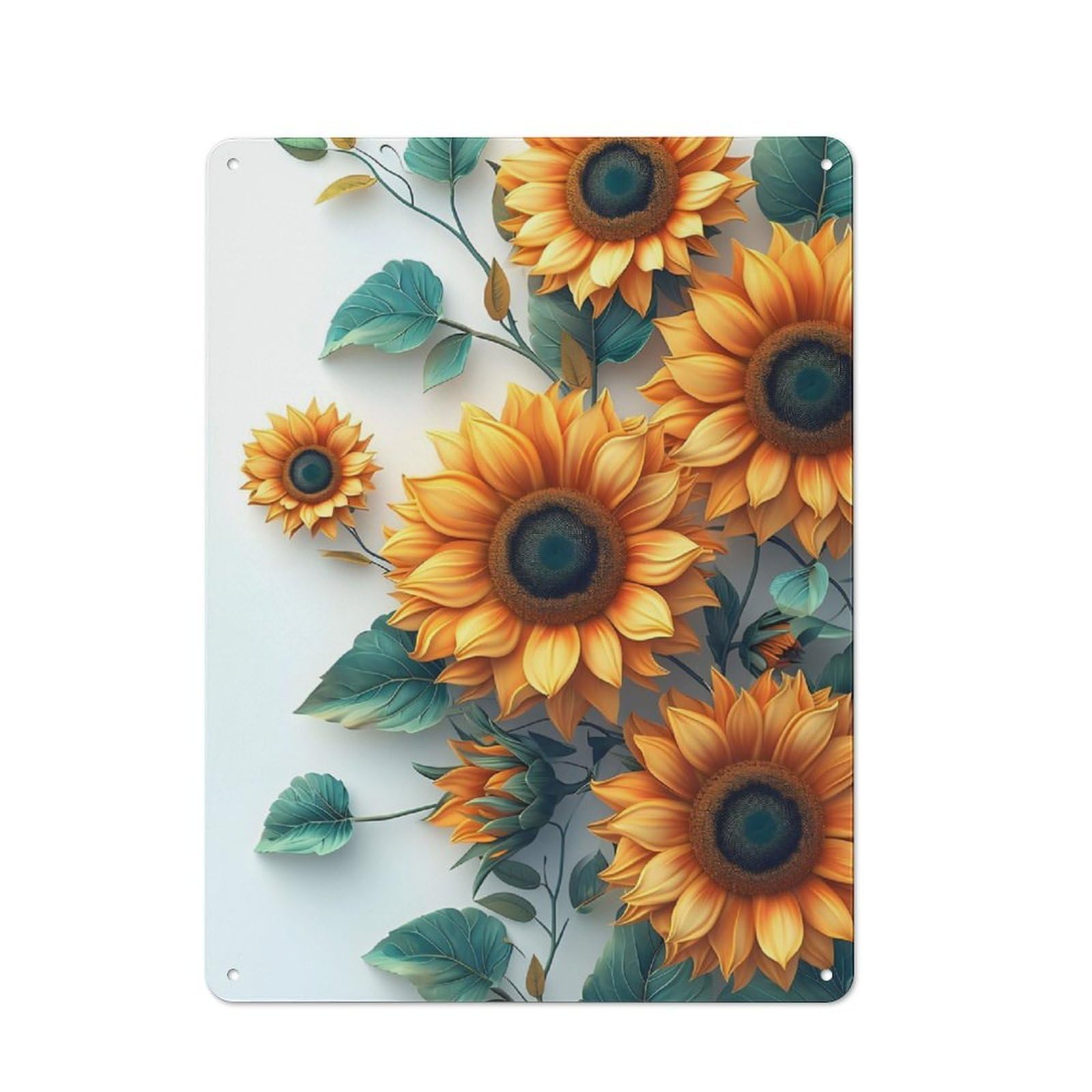 Junmoney Sunflower Vintage-Inspired Tin Sign 40X30cm For Garage Or Workshop, For Garage, Workshop And Man Cave Decoration