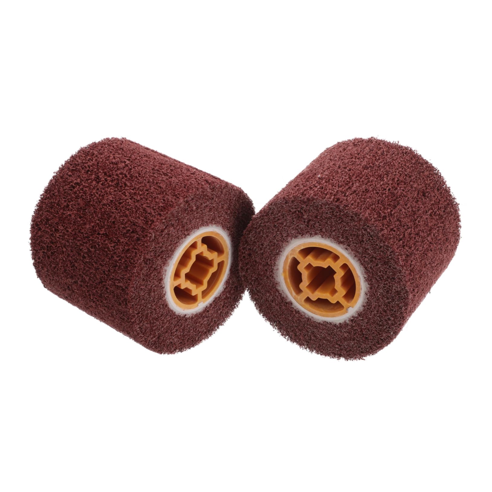 Cabilock 2pcs Stainless Steel Abrasive Buffing Wheel for 120x100mm Wire Drawing Machine Metal Surface Conditioning Tool