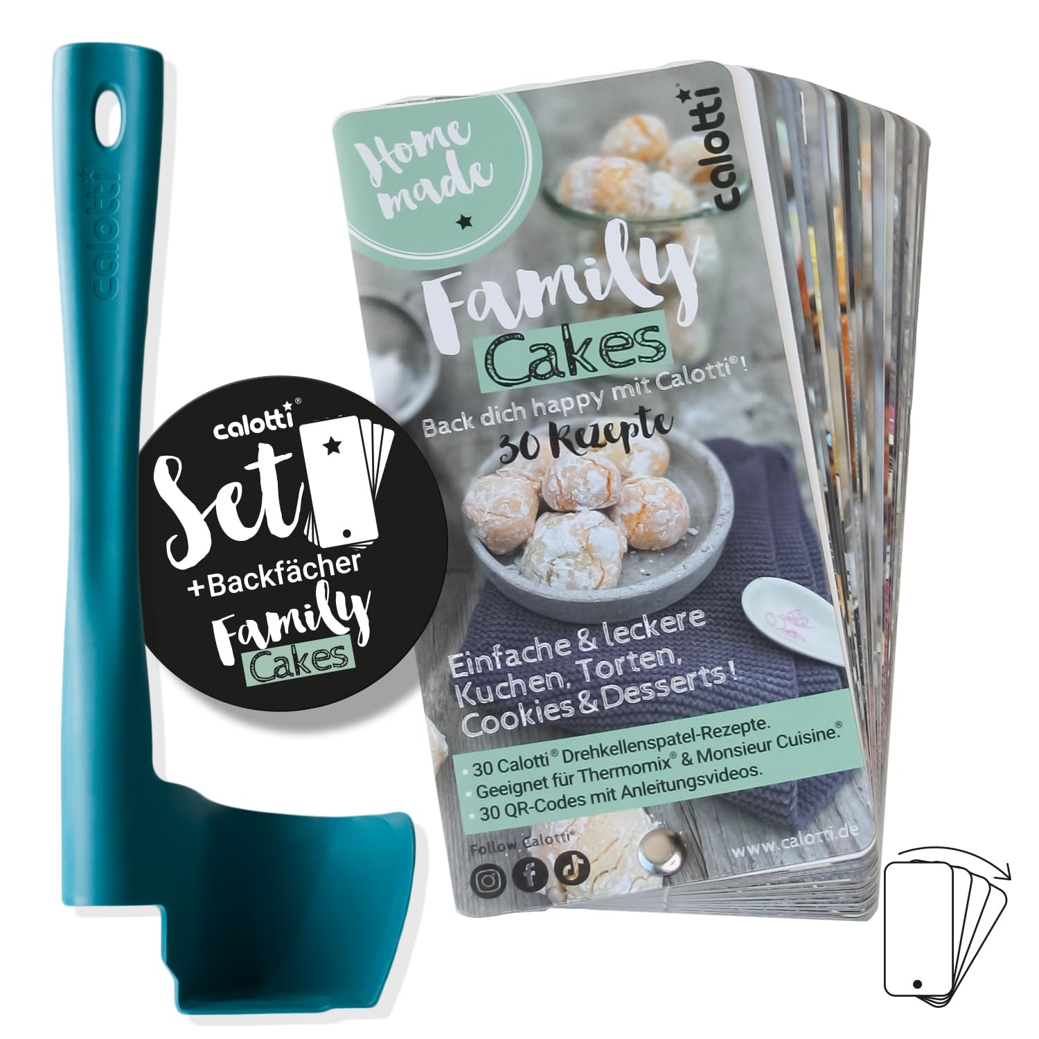 Set Risparmio Family Cakes: Ventagli Per Dolci E Spatola Girevole Per Thermomix TM5/TM6/TM31 – Prodotto In Germania - 2