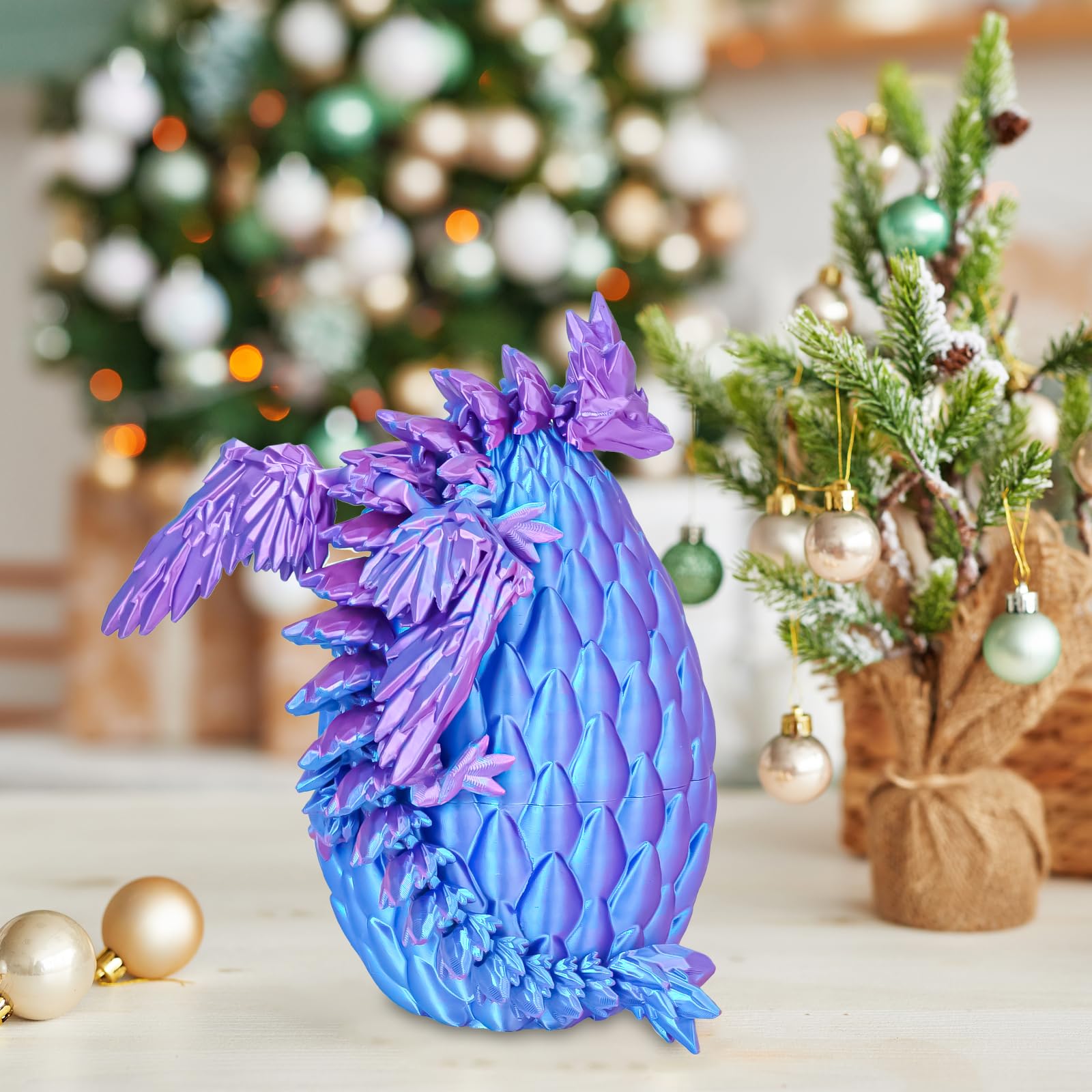 Figurine Dragon 3D Avec œuf - Dragon Doré De 23cm, œuf De 12cm, Jouet Collection Pour Enfants - 11