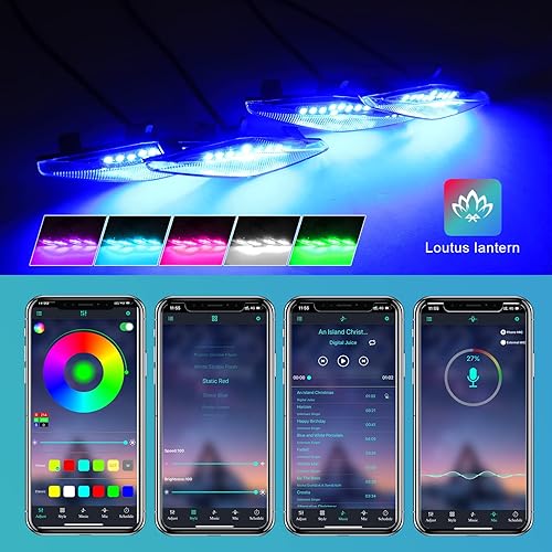 Miniatura 3 de Luces LED RGB para parrilla, 4 unidades, compatibles con parrilla Toyota 4Runner TRD Pro 2014-2019, SR5, TRD Off-Road, Limited 2014-2023 TRD Pro