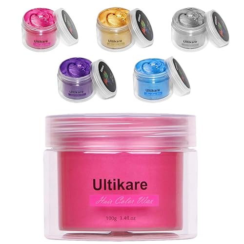 Miniatura 6 de Color temporal para el cabello para niños, rosa, tinte de color de cera de cabello de Ultikare para cabello oscuro, gel de color instantáneo para