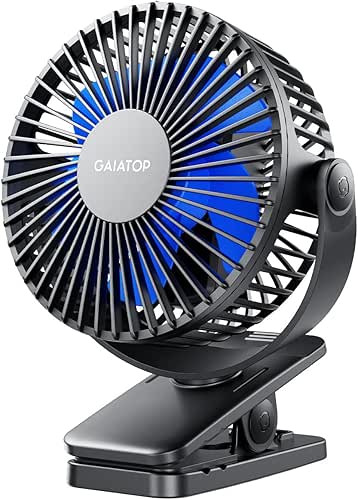 Gaiatop Portable Clip on Fan Battery Operated, Small Powerful 3
