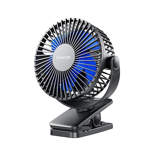 Gaiatop Rechargeable Clip-On 360° Fan