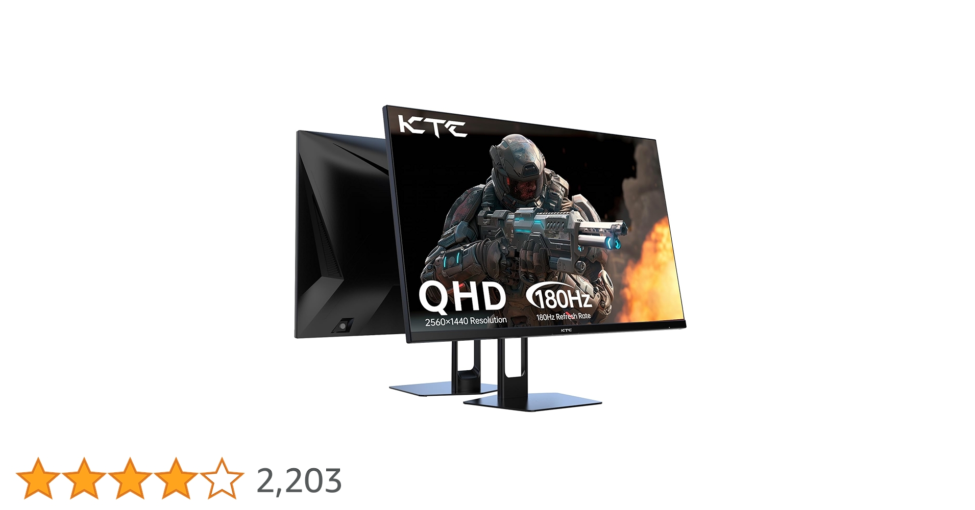 Amazon.co.jp: KTC 27” Gaming Monitor 180Hz QHD(2560× 1440p), 1MS