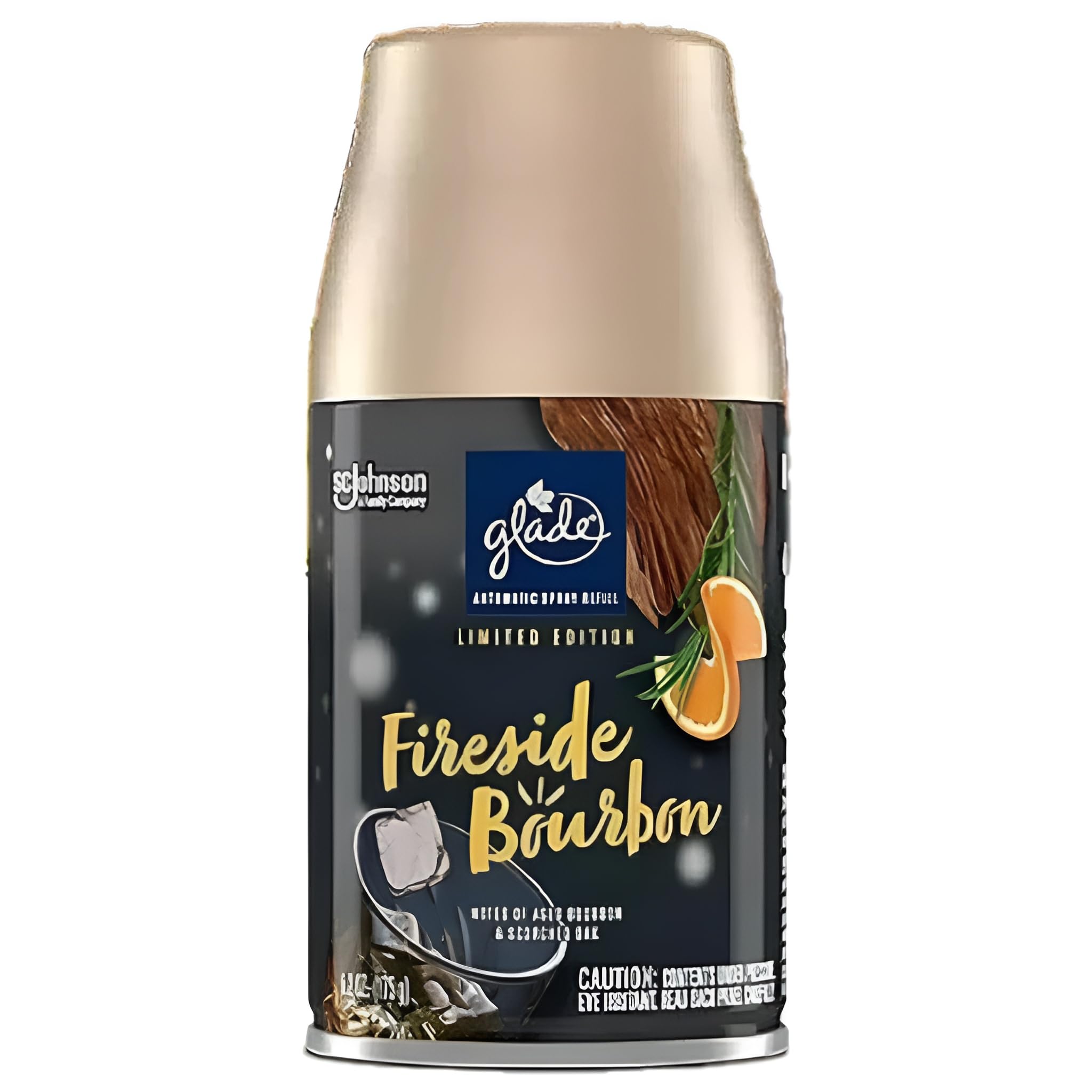 Glade Limited Edition Air Freshener Spray – Fireside Bourbon Scent with Notes of Oak & Citrus, 6.2 oz (6 Pack)