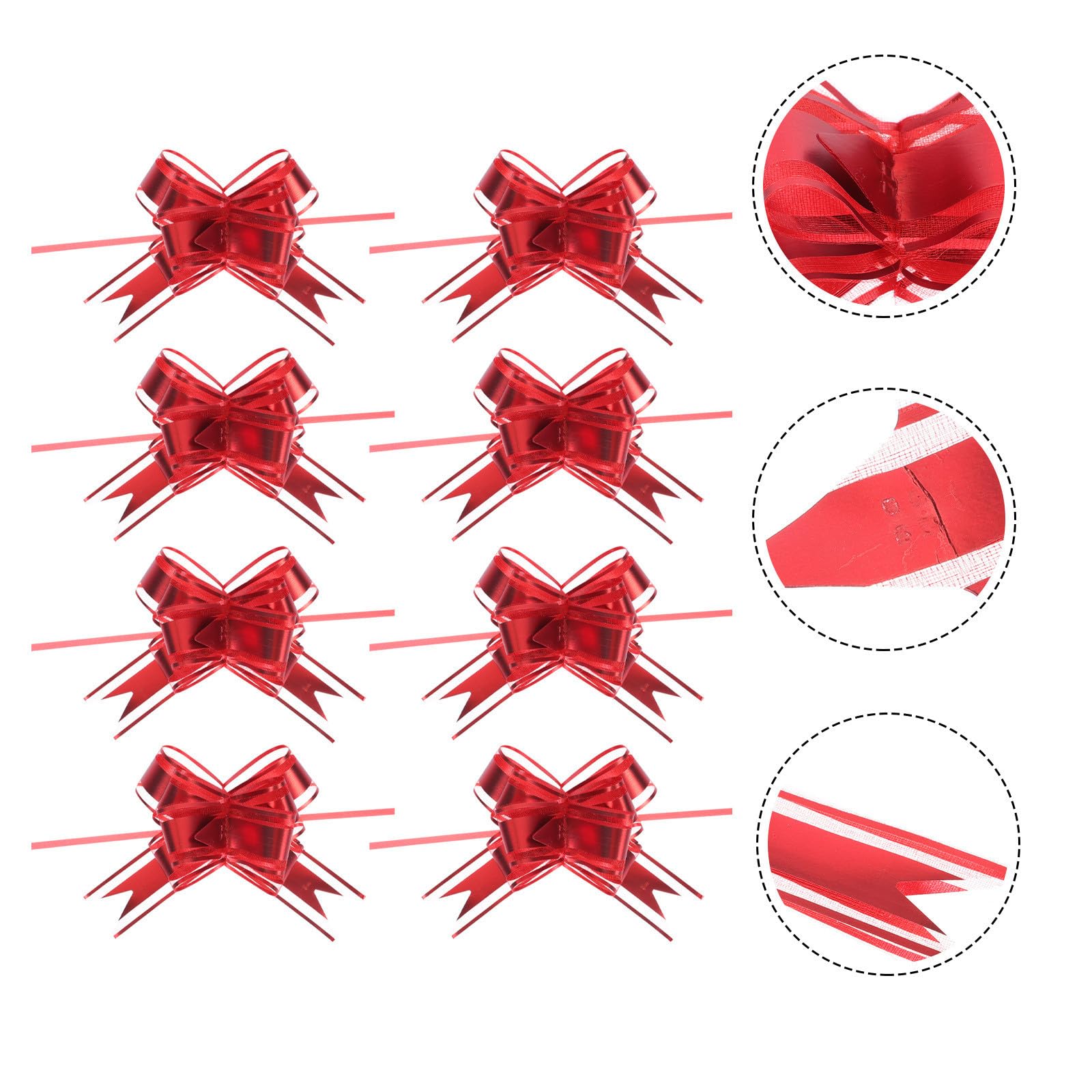 Didiseaon 160 Piezas Lazo para Envolver Regalos DIY de Plástico Rojo,