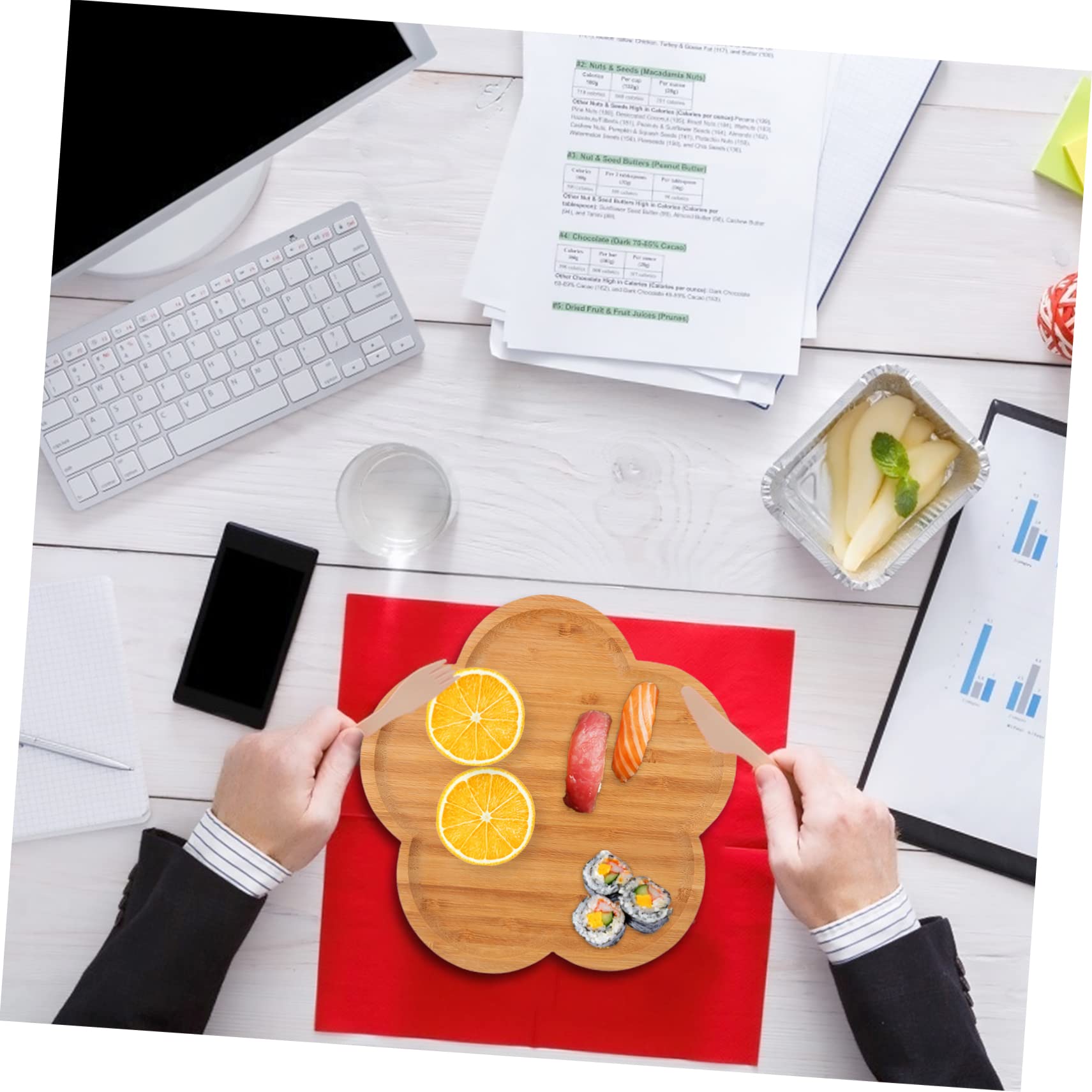 Cabilock Wooden Snack Tray Bread Holder Serving Tray for Food Cookie Plate Confectionery Plate