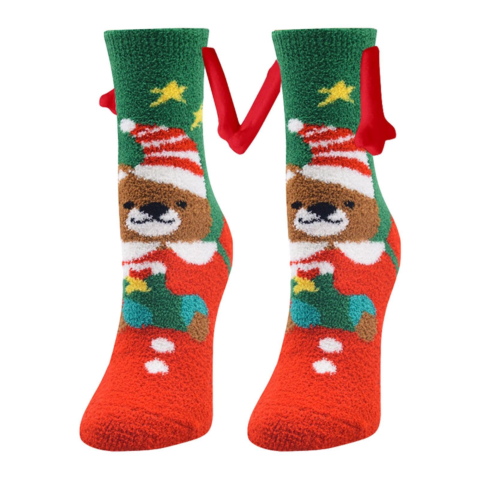 Lambo Socks with Magnetic Hands, Magnet Hand Holding Adult Socks, Novelty Christmas Themed Socks That Hold Hands Adults Cute Couple for Adults