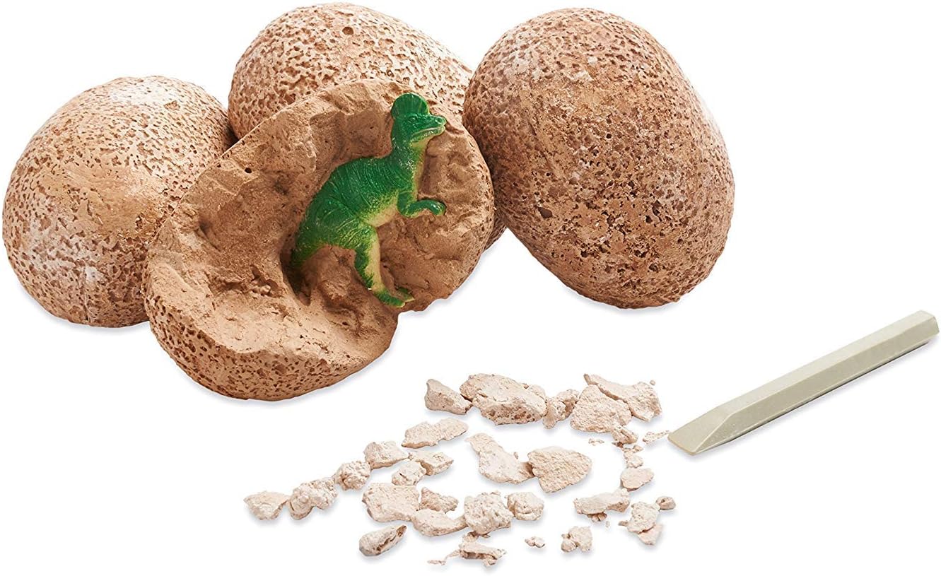 ideapro Dig Up Dinosaur Fossil Eggs 12-Pack, Dig Kit Fossil Eggs and Discover Dinosaurs, Funny Dinosaur Digging Toy for 6 Year Old Kids Archaeology Science