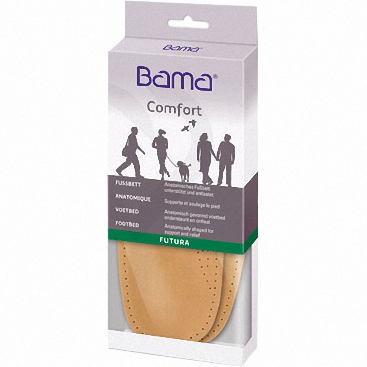 Bama Futura 3/4 Einlegesohle Aus Leder | Orthopädisches Fußbett | Rutschfest & Geruchsneutral