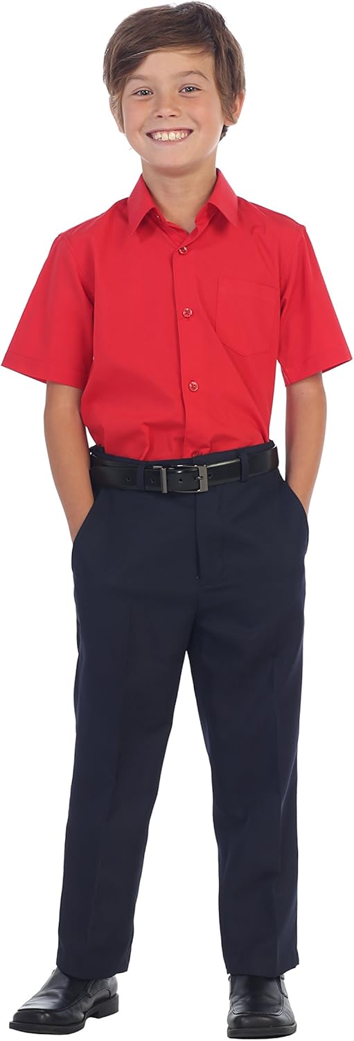 Gioberti Boy's Short Sleeve Solid Dress Shirt - Image 2