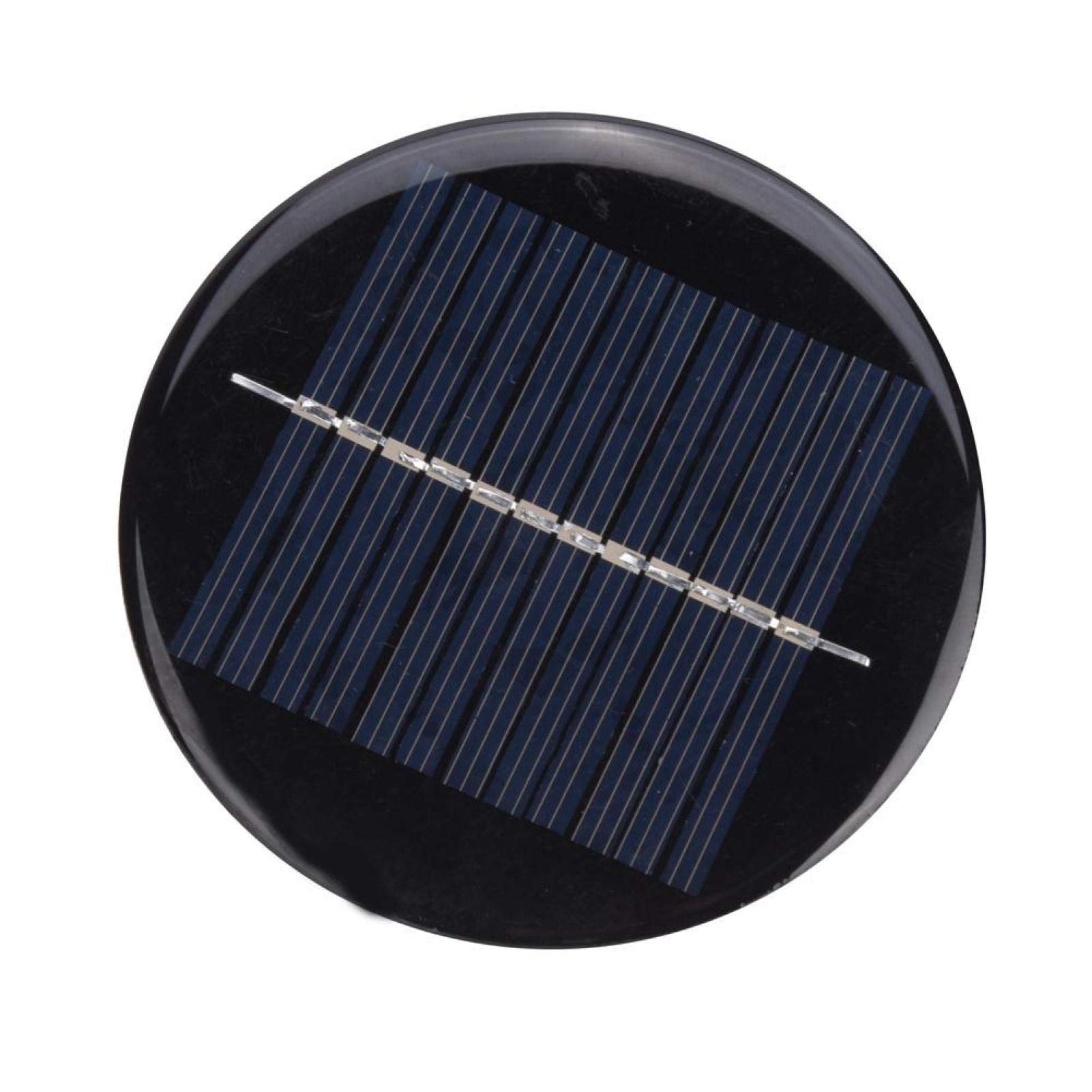 Panel Solar Redondo, 4PCS Panel Solar Portátil 6V 80MM Diámetro Redondo Estable Eficiente Panel de Célula Solar de Silicio Policristalino Reemplazo Superior de la Linterna Solar