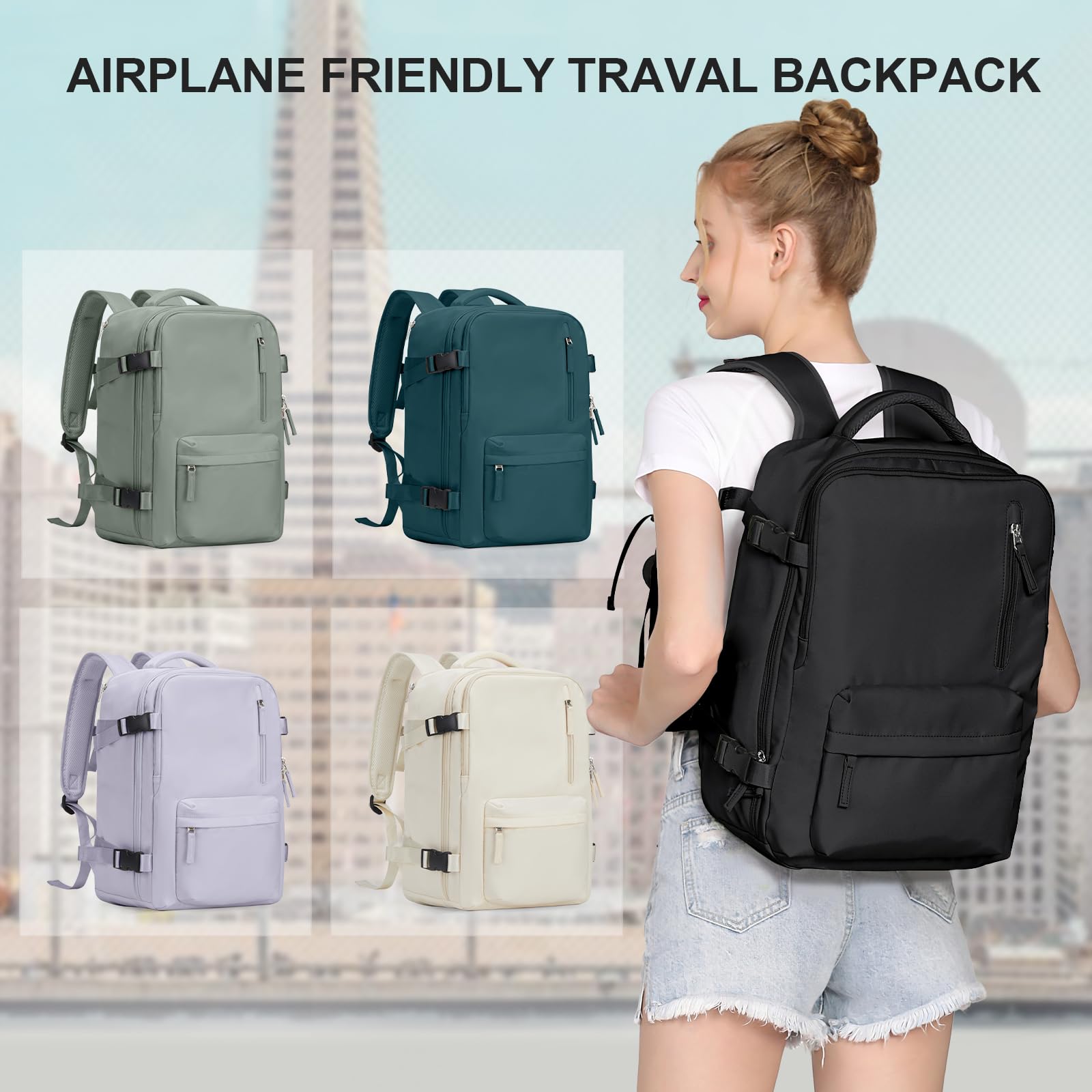 Sac À Dos Voyage Cabine 40X20X25 Ryanair Bagage Cabine Femme Bagage À