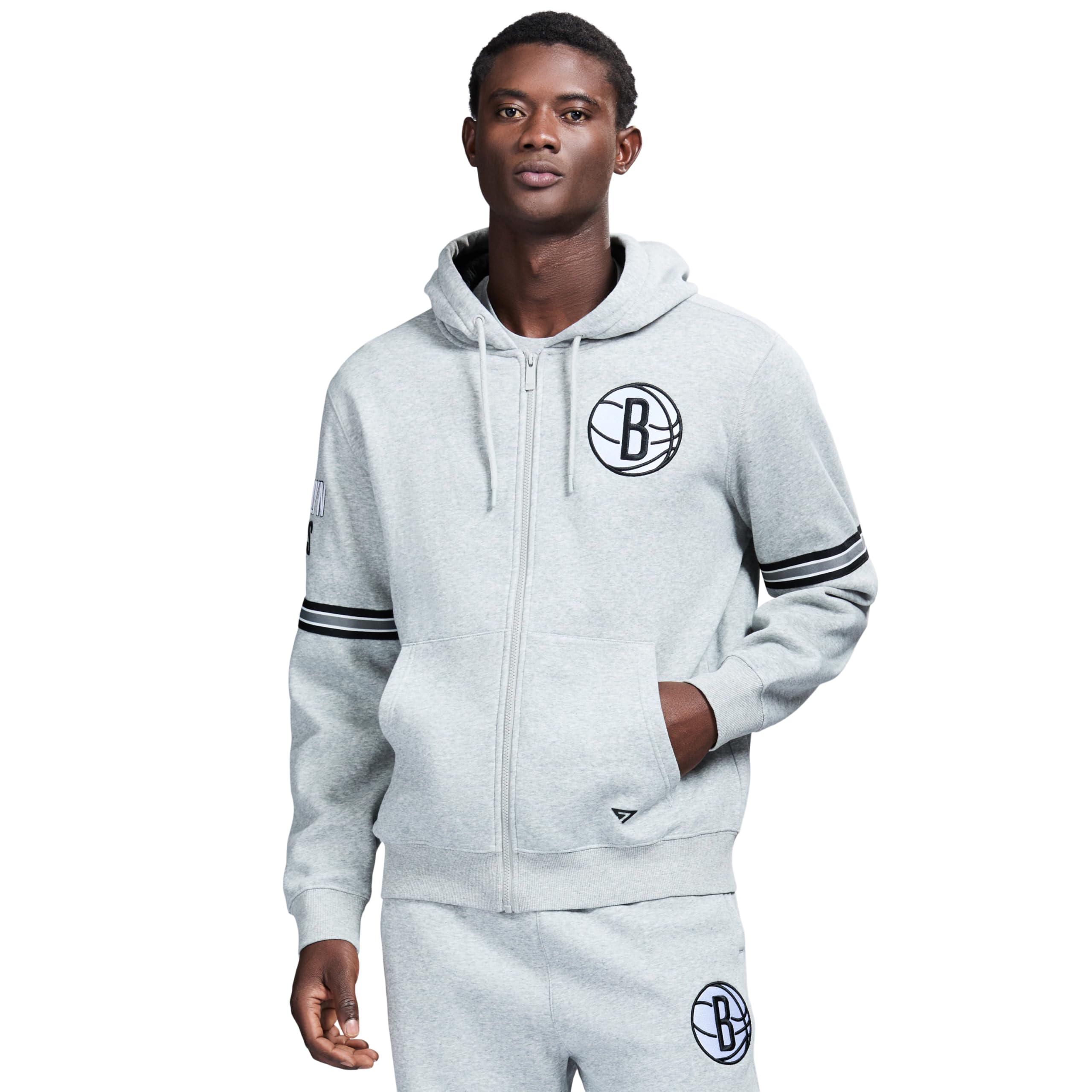 GAME 7 NBA mens Game 7 X Nba Officially Licensed Men's Long Sleeve Zip Up Hooded Fleece Sweatshirt