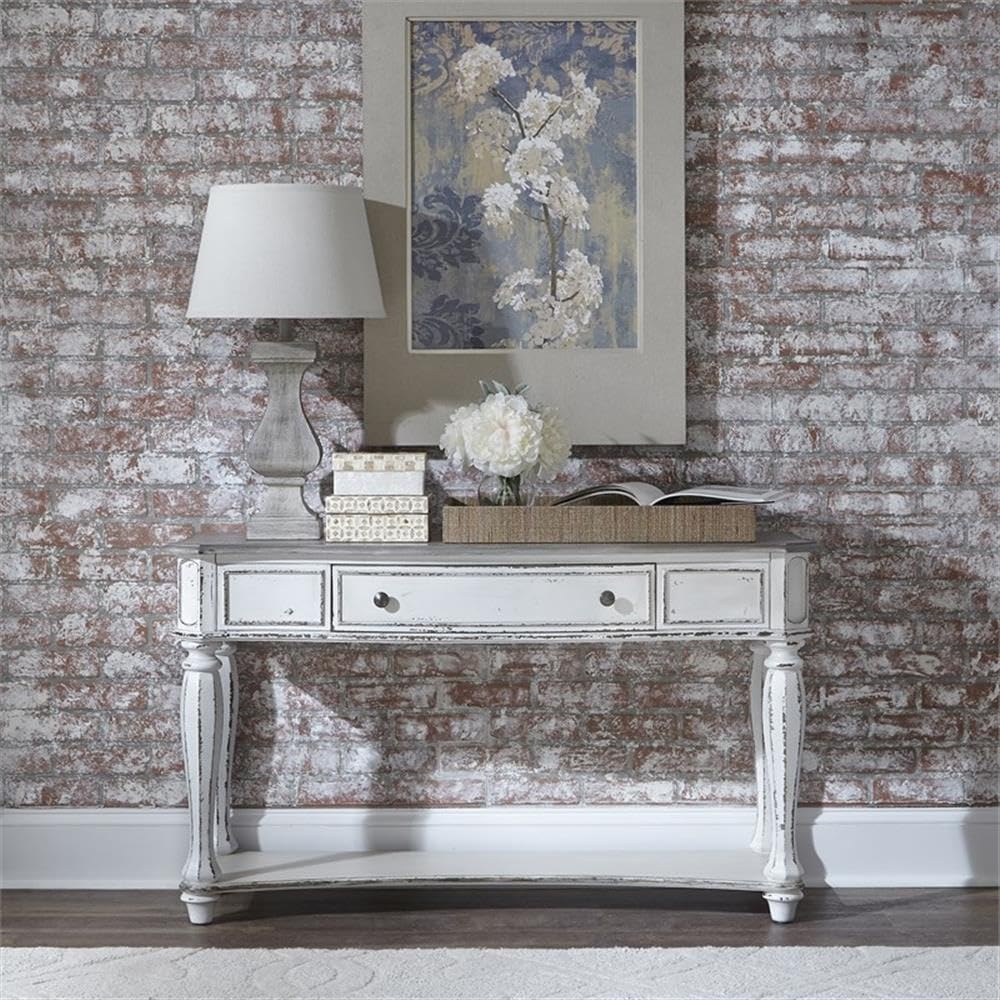 Liberty Furniture Beistelltisch Magnolia Manor – 18x25x26 Cm, Weiß, Mit Schublade & Dekorativer Platte