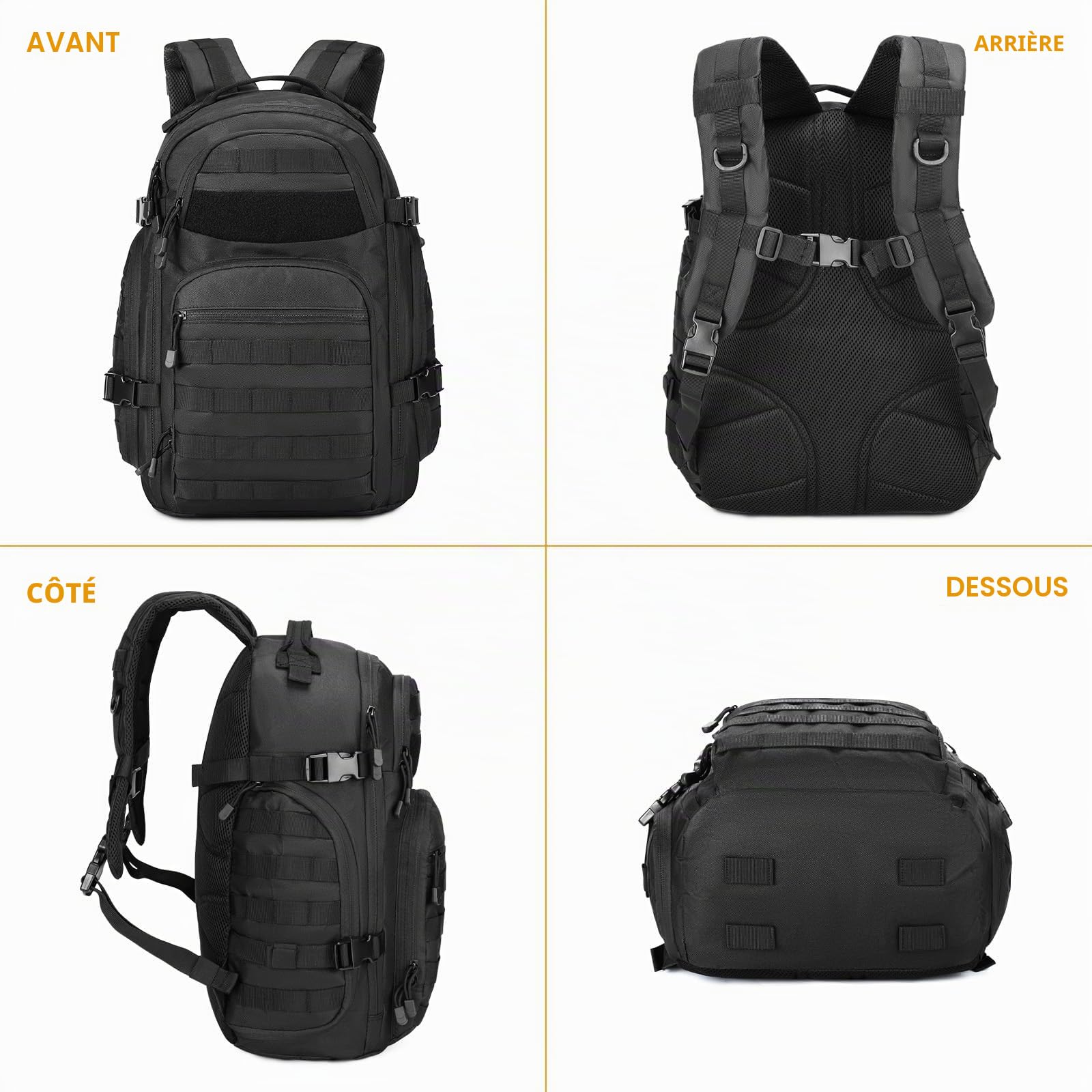 Sac à dos tactique militaire de 30 l - Pour la randonnée, la chasse, le trekking, le camping et d'autres activités de plein air