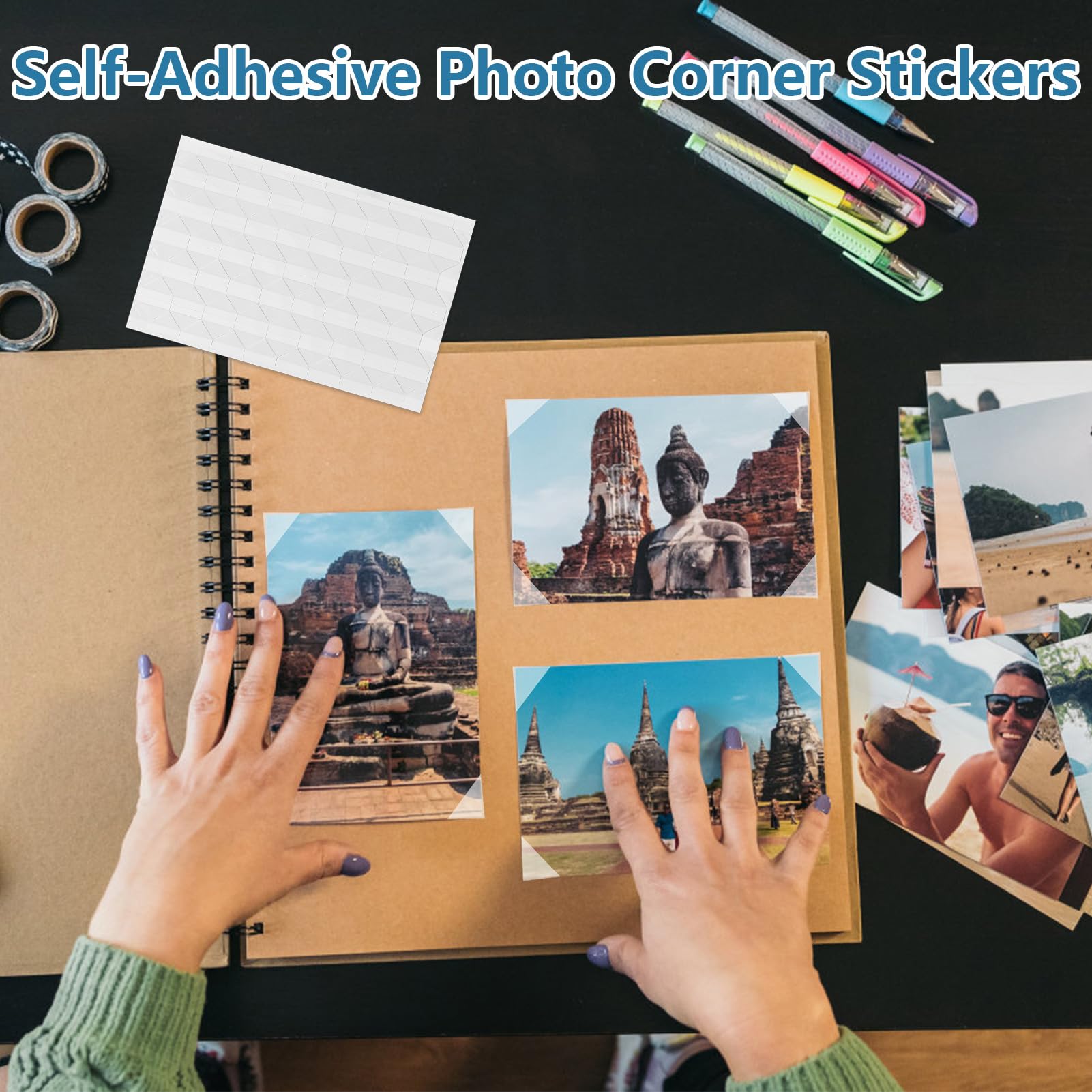 240 Stück Fotoecken Selbstklebend - Transparente Foto-Ecken Für Alben
