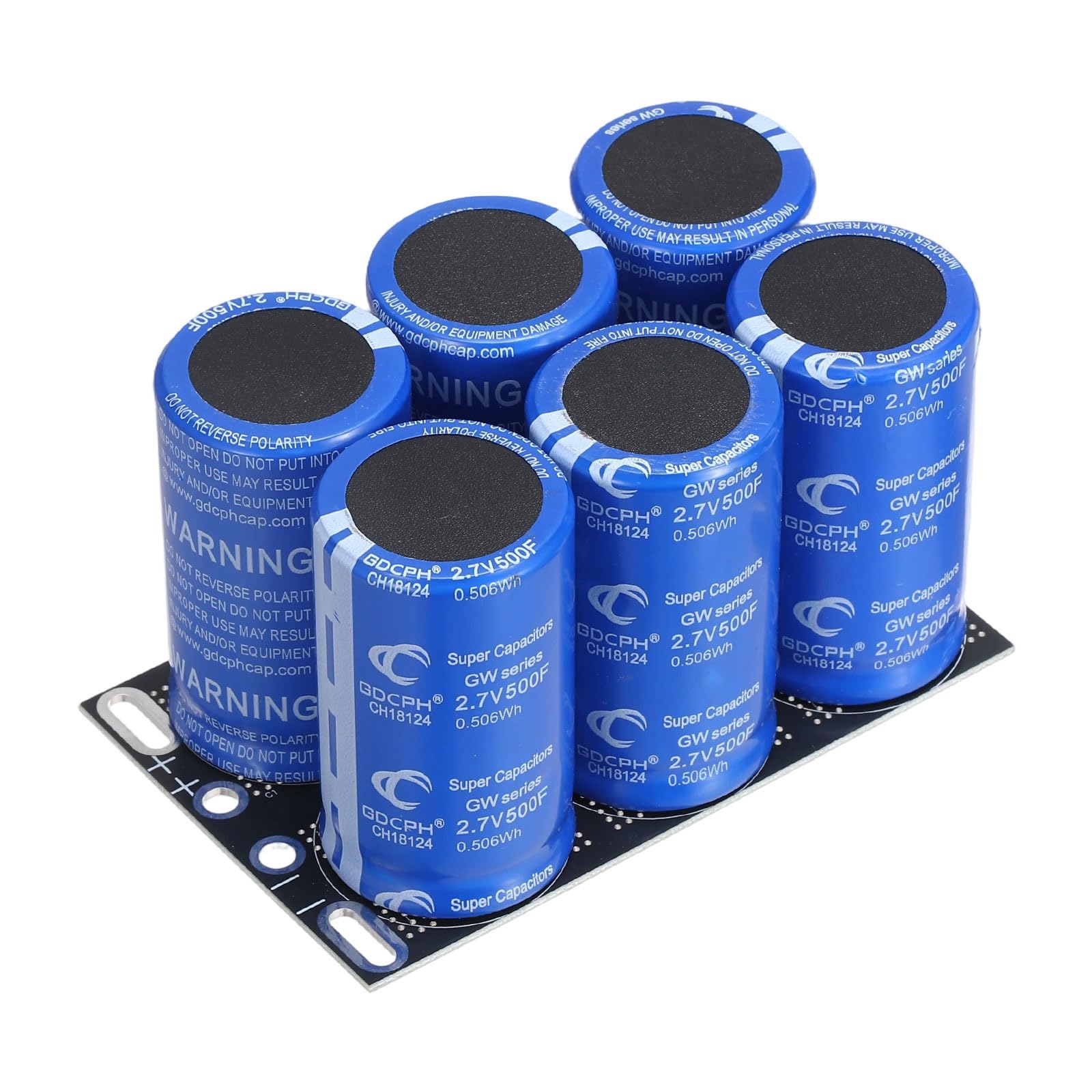 QUARKZMAN Super Kondensator Modul 16V 83F 6 Stück 2.7V 500F In Serie farad-Automobil Kondensator Niedriger Innenwiderstand Schnellladung Lange Lebensdauer