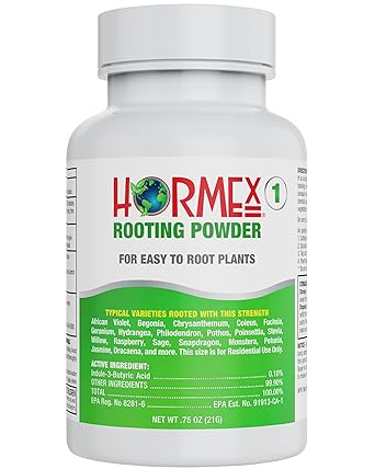 Hormex Rooting Hormone Powder #1 | for Easy to Root Plants | IBA Rooting Powder Compound for Strong and Healthy Roots