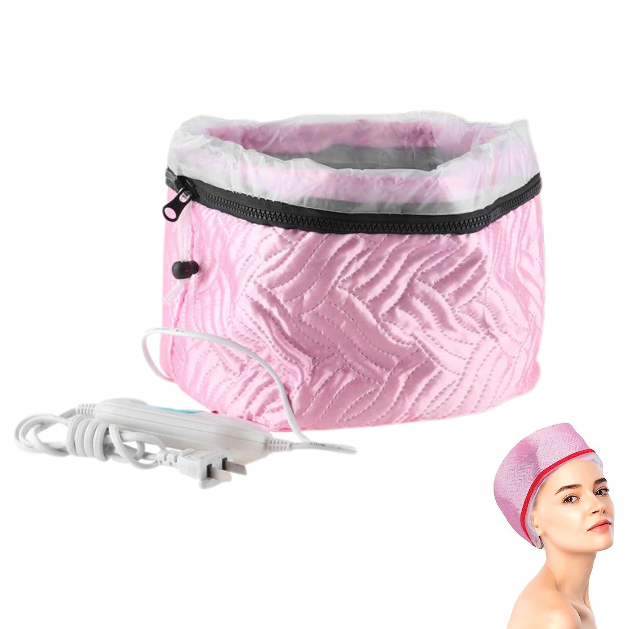 Drumstone (𝟏𝟔 𝐘𝐄𝐀𝐑 𝐖𝐀𝐑𝐑𝐀𝐍𝐓𝐘) Electric Treatment Cap – USB-Powered Thermal Heat Therapy for Deep Conditioning, Hair Spa, Scalp Care & Hair Growth, Portable & Easy-to-Use at Home