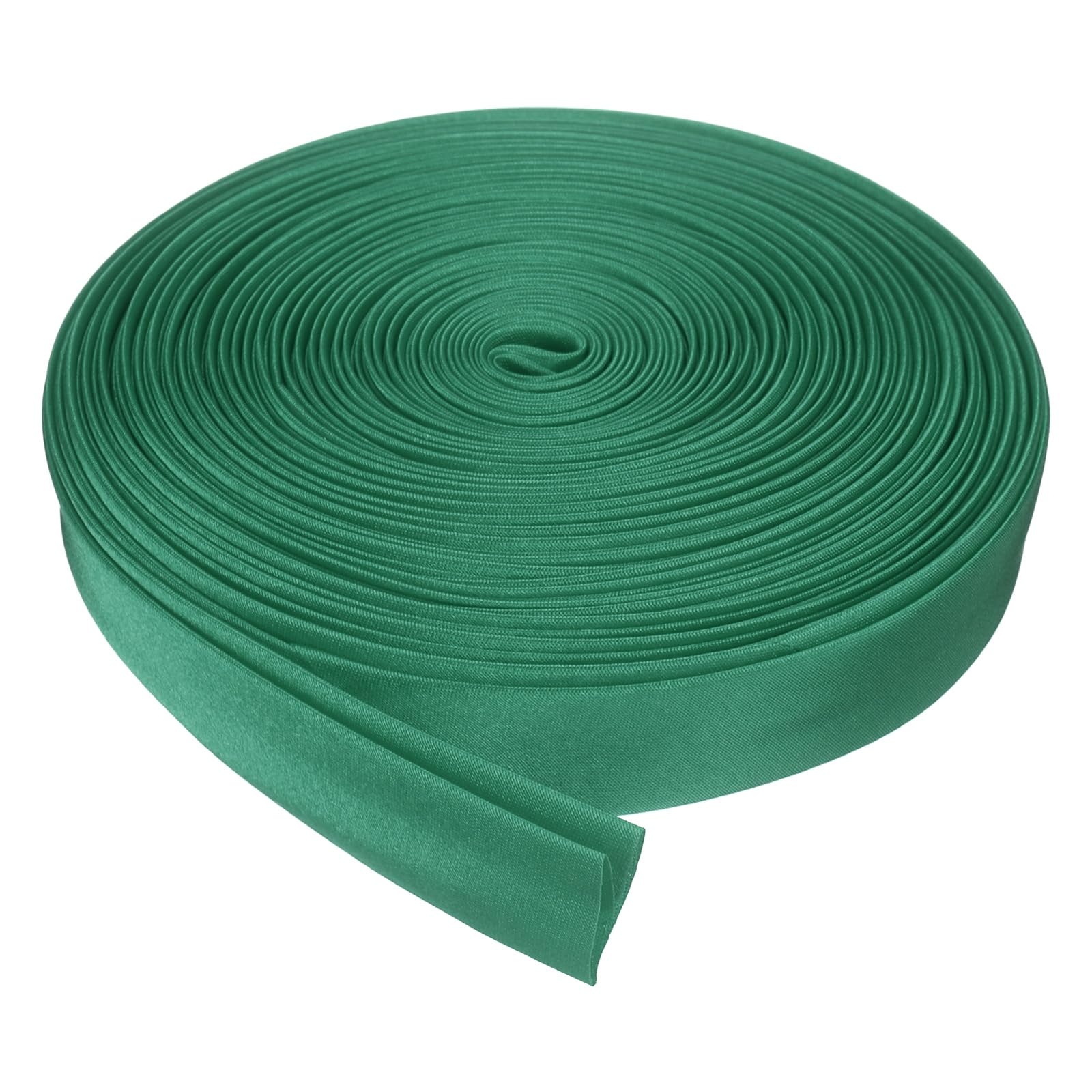 sourcing map Double Fold Bias Tape for Sewing, 3/4 Inch x 10 Yards Satin Bias Binding Tape Continuous Bulk for Quilting Blanket Binding Seaming Hemming Fabric Piping DIY Craft, Deep Green — image 1