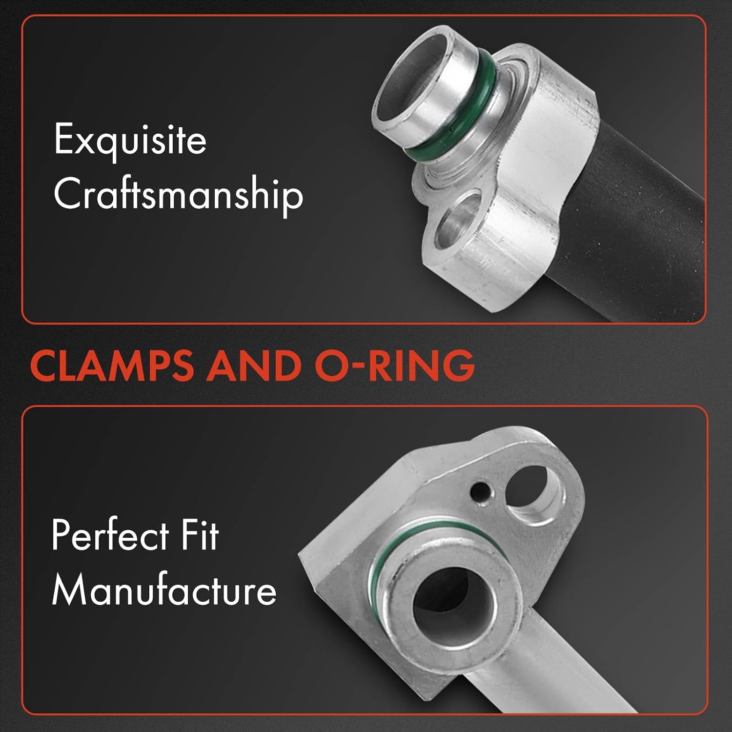 A-Premium A/C Suction Line Hose Assembly Compatible with Nissan Frontier, Xterra, 2001 2002 2003 2004, 2.4L 3.3L, Compressor to Evap