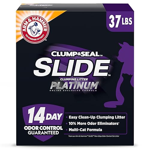 Arm & Hammer Platinum SLIDE Easy Clean, Clumping Litter, Multi-Cat, 37 Lbs