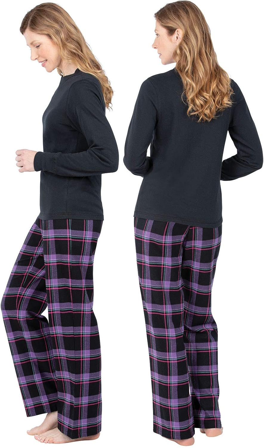 PajamaGram Winter Pajamas For Women - Plaid PJs Flannel Pants - Image 2