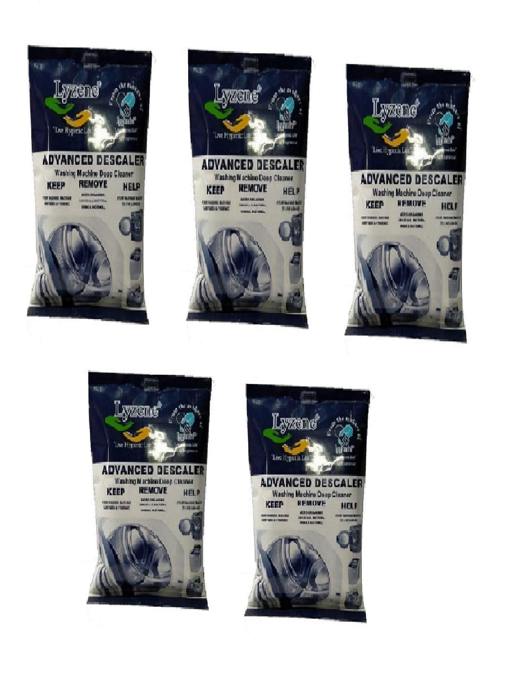 LYZENE Advanced Descaler Washing Machine Deep Cleaner Powder by eGalaxy Traders (Pack of 5) (B08MT1XXMV) Amazon Price History, Amazon Price Tracker
