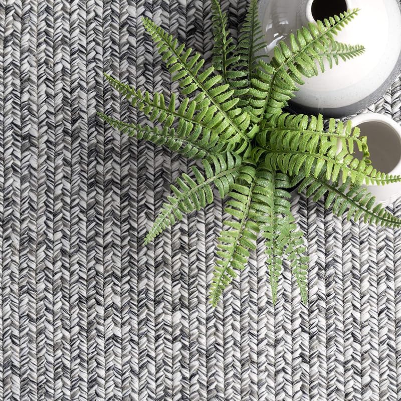 Image of Premium Handwoven Braided Cotton Rectangular Carpet 1.5x6 Feet | Soft & Durable Floor Rug for Living Room, Bedroom & Kids Room | Anti-Slip, Washable & Eco-Friendly Color - Light Grey