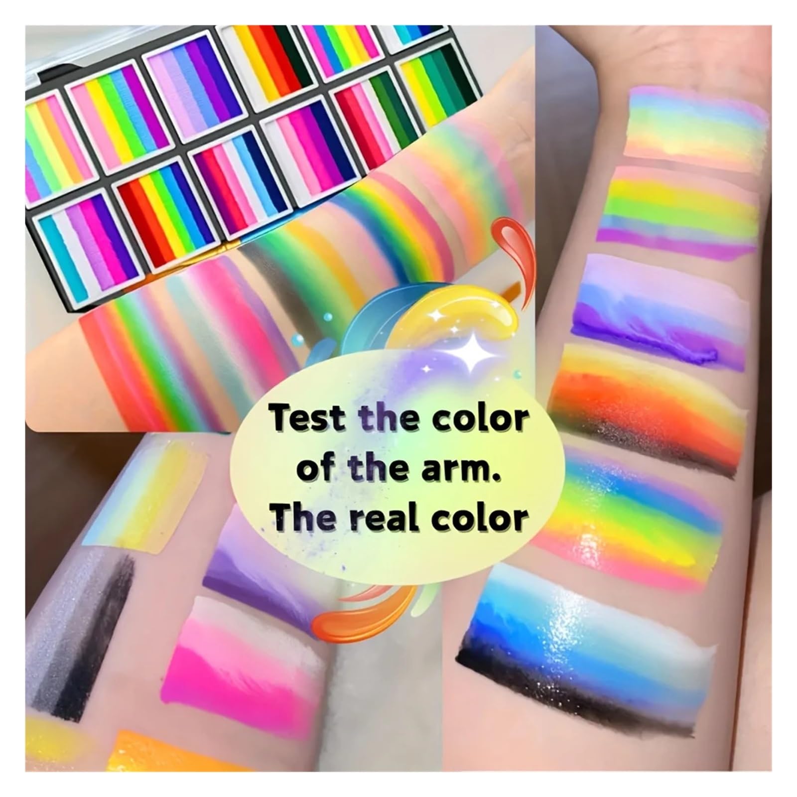 palette de peinture corporelle Palette de 65 couleurs pour le maquillage du visage et corps