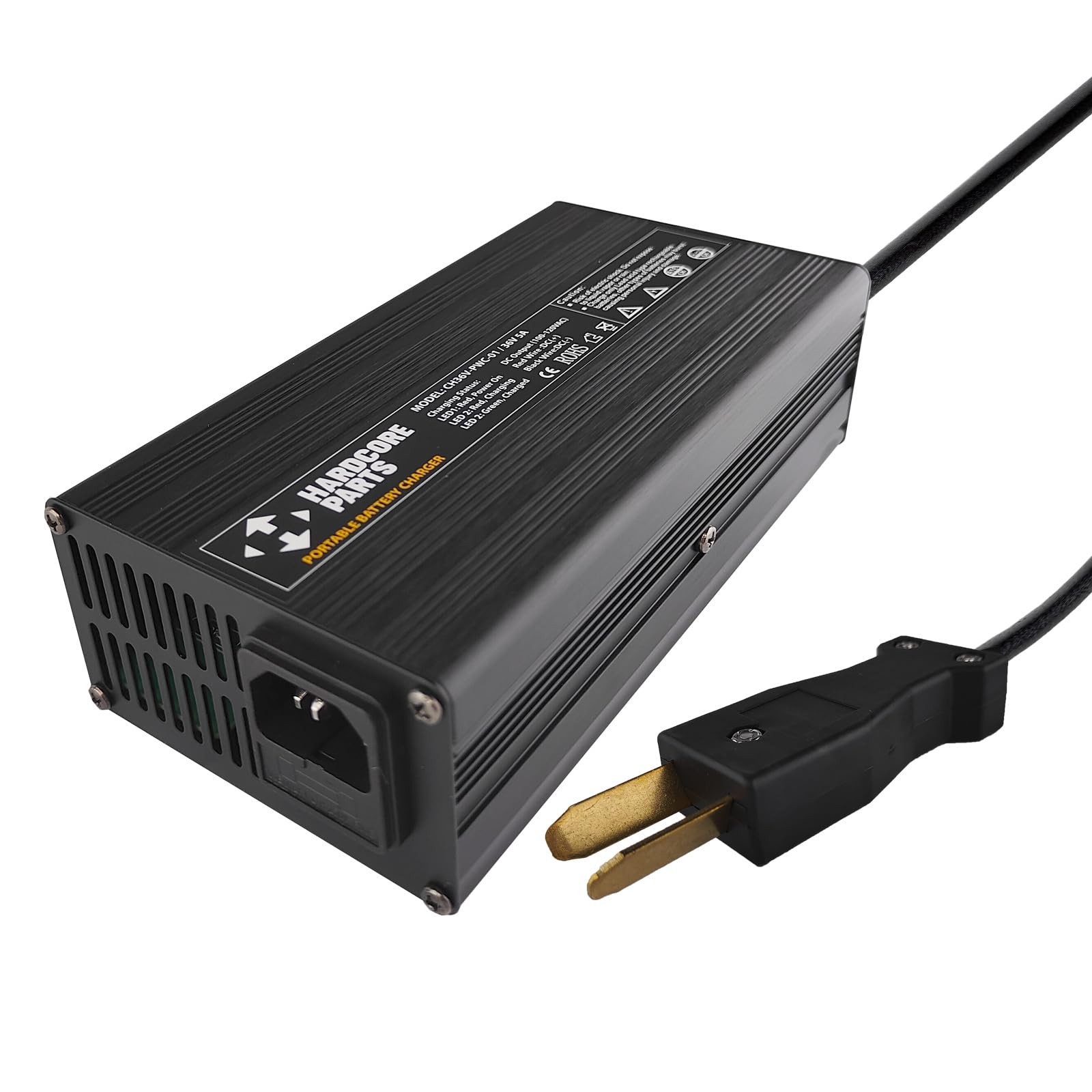 36V Golf Cart Battery Charger, Fits Club Car Yamaha EZGO Crows Foot Connector, 36 Volt Trickle Charge