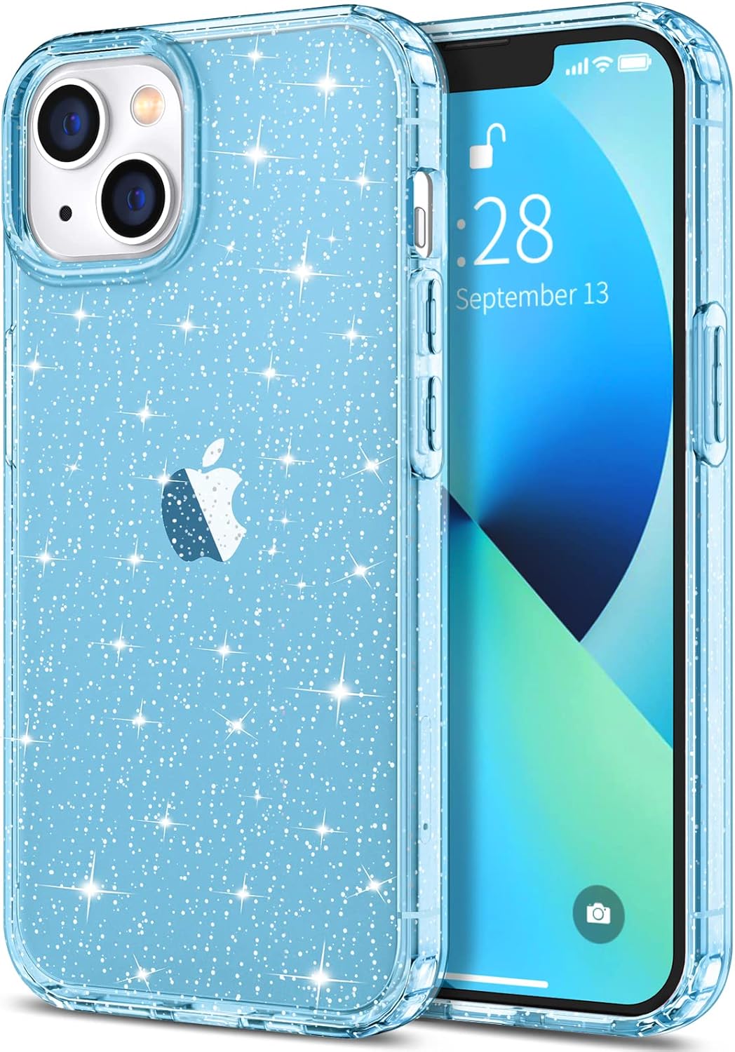 Hython Case for iPhone 13 Case Glitter, Cute Sparkly Clear