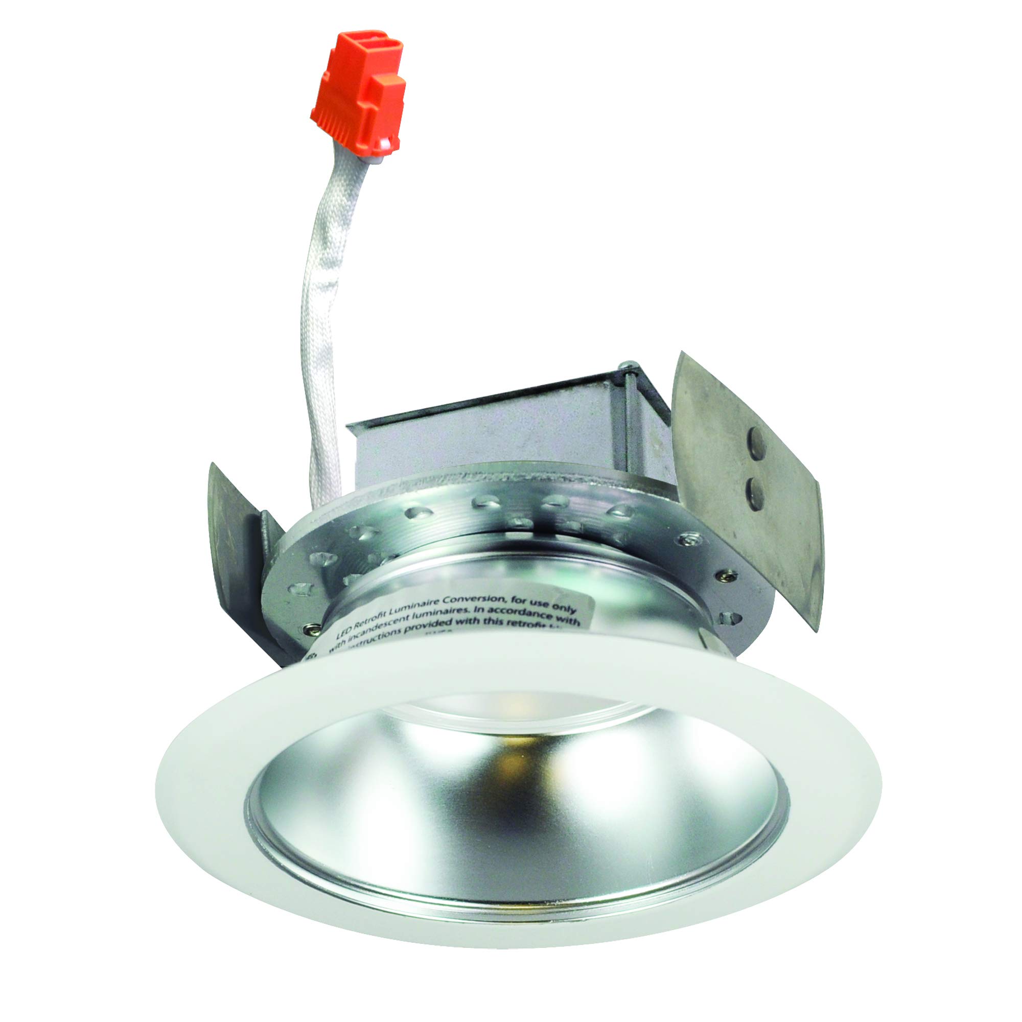 NoraLighting NLCBC-451D30DWLE4 4 in. 120V 0-10V, 120V Triac & 277V 0-10V Cobalt LED Retrofit Deep Cone Reflector Trim, Diffused Clear & White - 30K