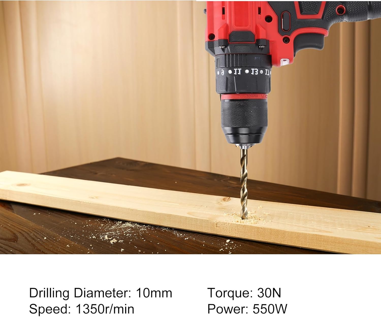 Garosa 16.8V Cordless Drill Driver Impact Driver Combo Kit, 550W Power 1350r min Speed 30N 40N Torque with LED Light and 3X1300mAh Batteries, for Furniture Assembly Cabinet Making (#2)