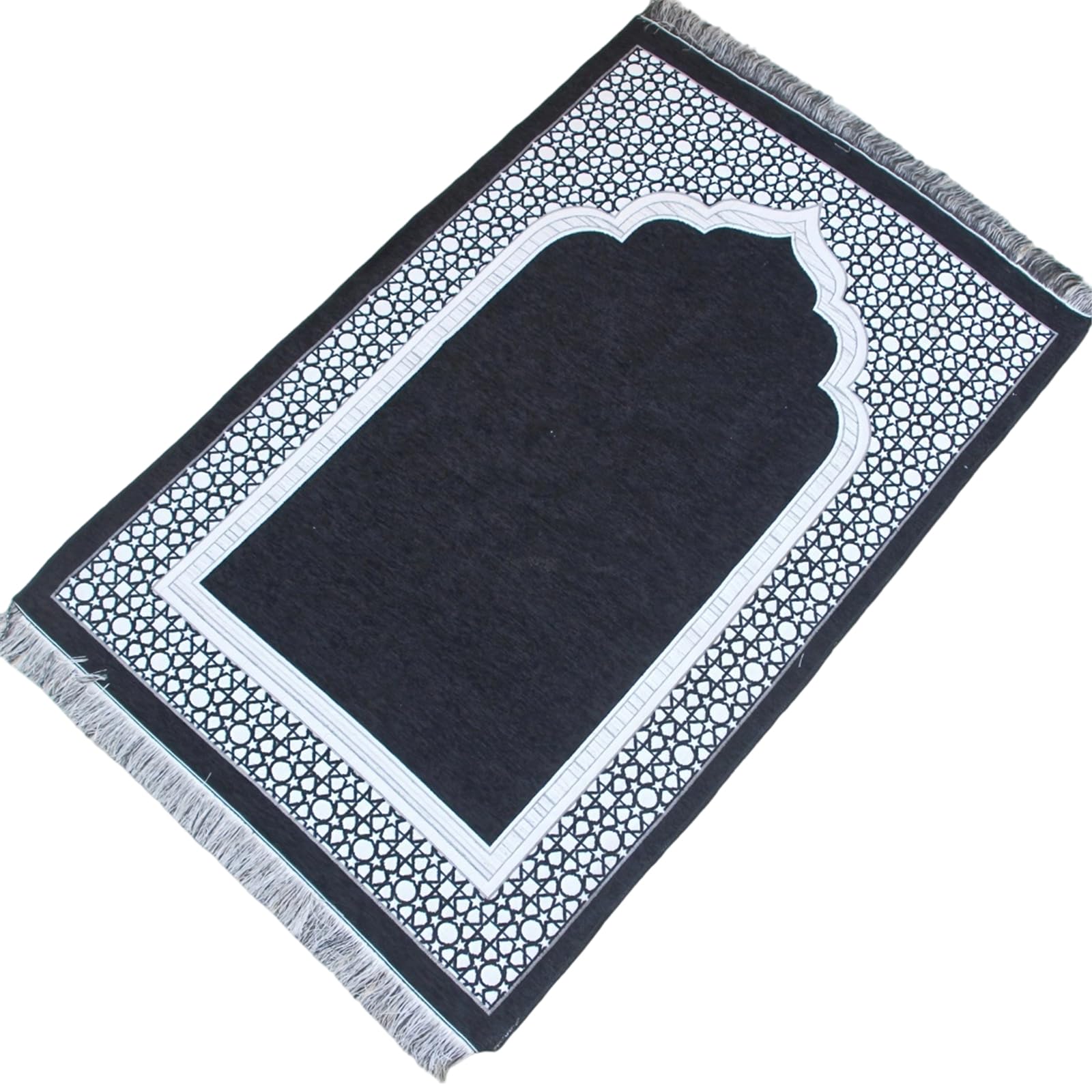 HZBB Foldable Portable Prayer Mat Islamics Woven Arabic Pattern Pray Rug Blanket with Tassels for Men Women and Children Muslims Islamics Prayer Rug