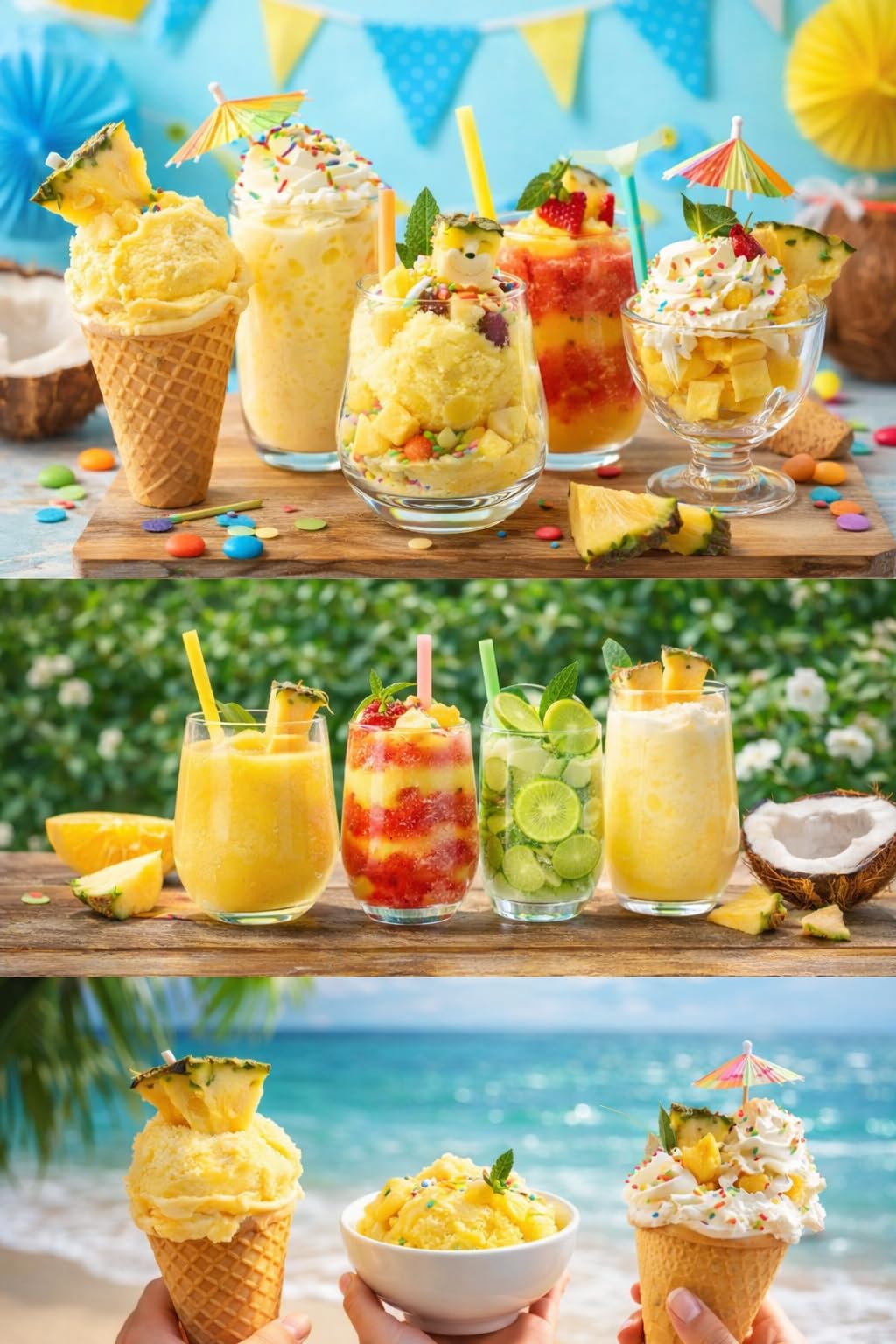 Premium Mix Piña Colada 1 kg – Puré de Piña y Coco Natural sin Conservantes – Base para Cócteles, Smoothies, Helados, Postres y Repostería – Ready-to-Use