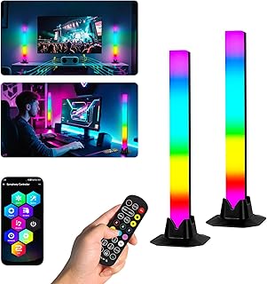 Lampe LED TV, LED Gaming Smart Lampe, RGBIC avec Effets D'éclairage Multiples, Light Bars avec Modes Scène et Modes Musique, Déco pour Jeu, Télévision, Pièce, Photos, PC (32CM)